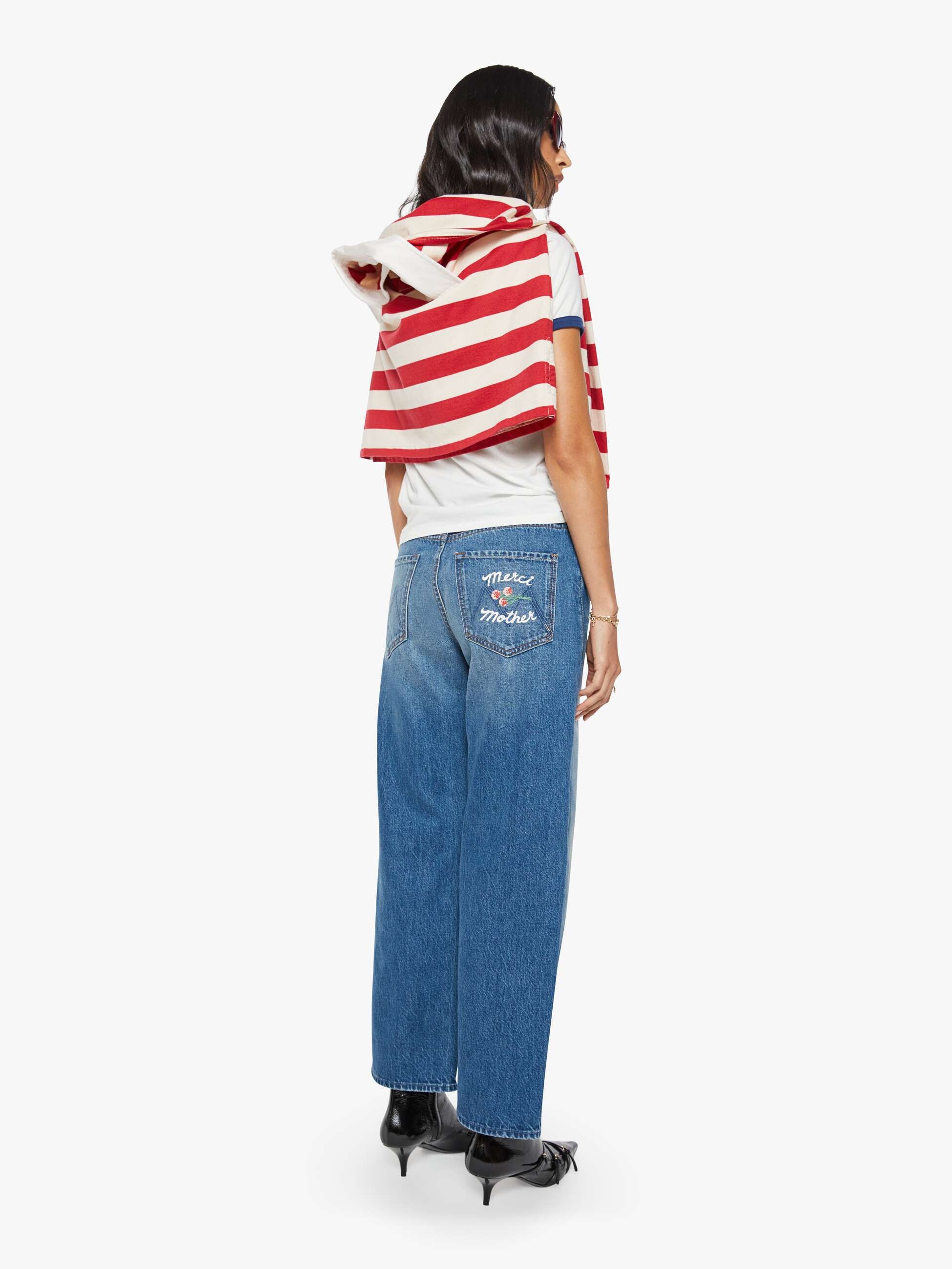 Mother Merci Dodger Ankle Jeans Green Thumb Relaxed