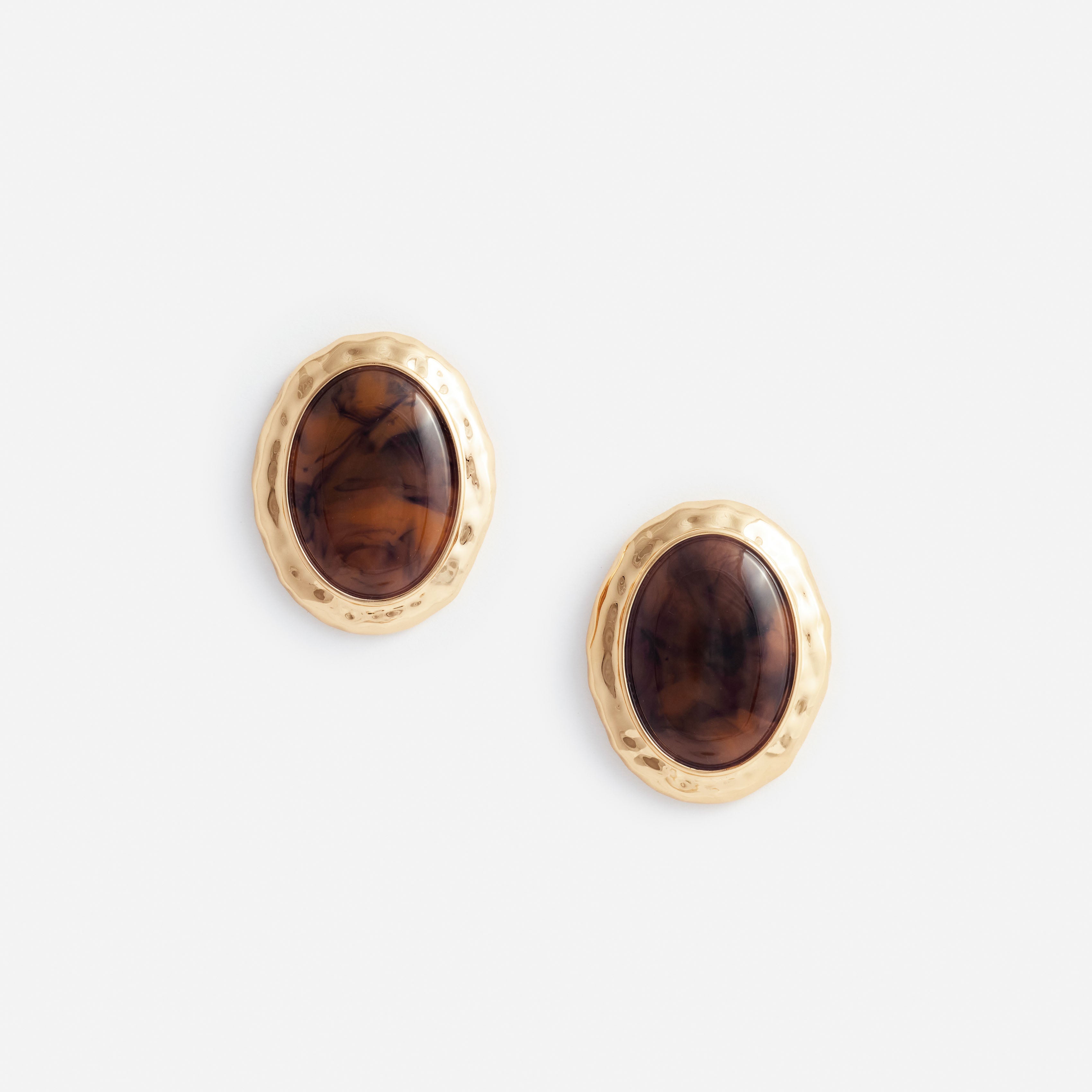 Self Portrait Jewellery Tiger Eye Ohrstecker Gold One Size