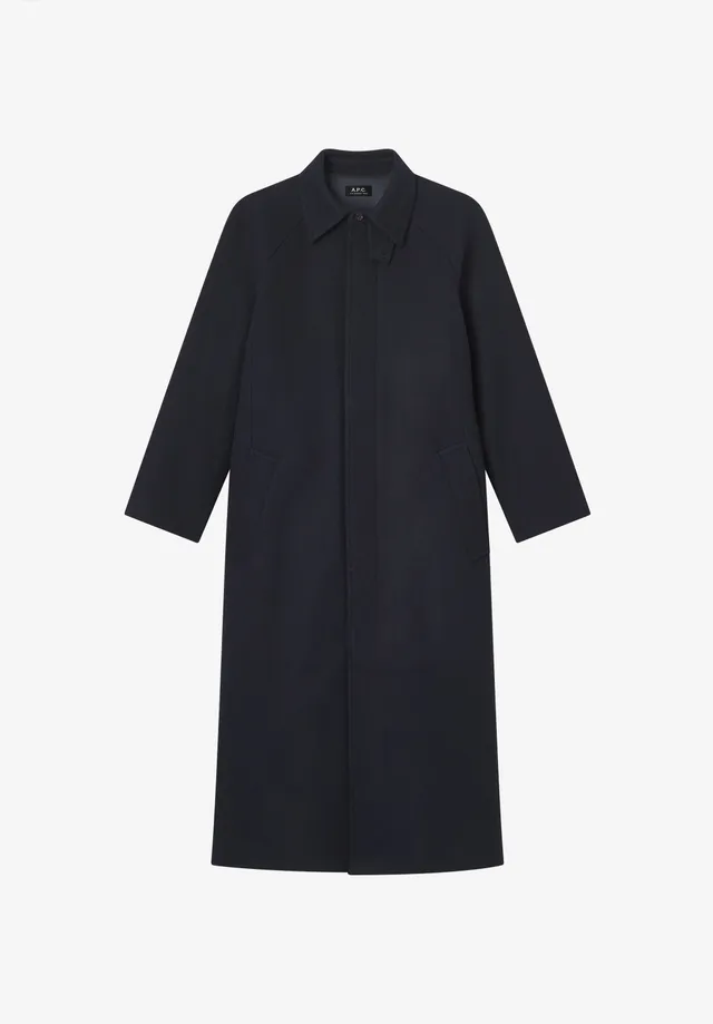 A.P.C. Mac Mantel marine meliert Wolle Gr.38