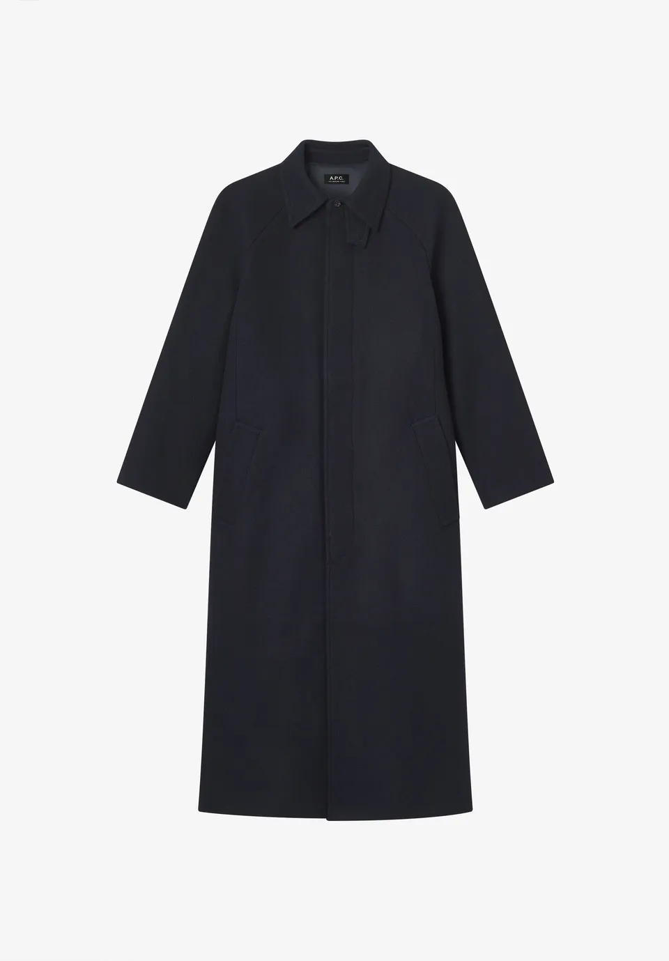 A.P.C. Mac Mantel marine meliert Wolle Gr.38