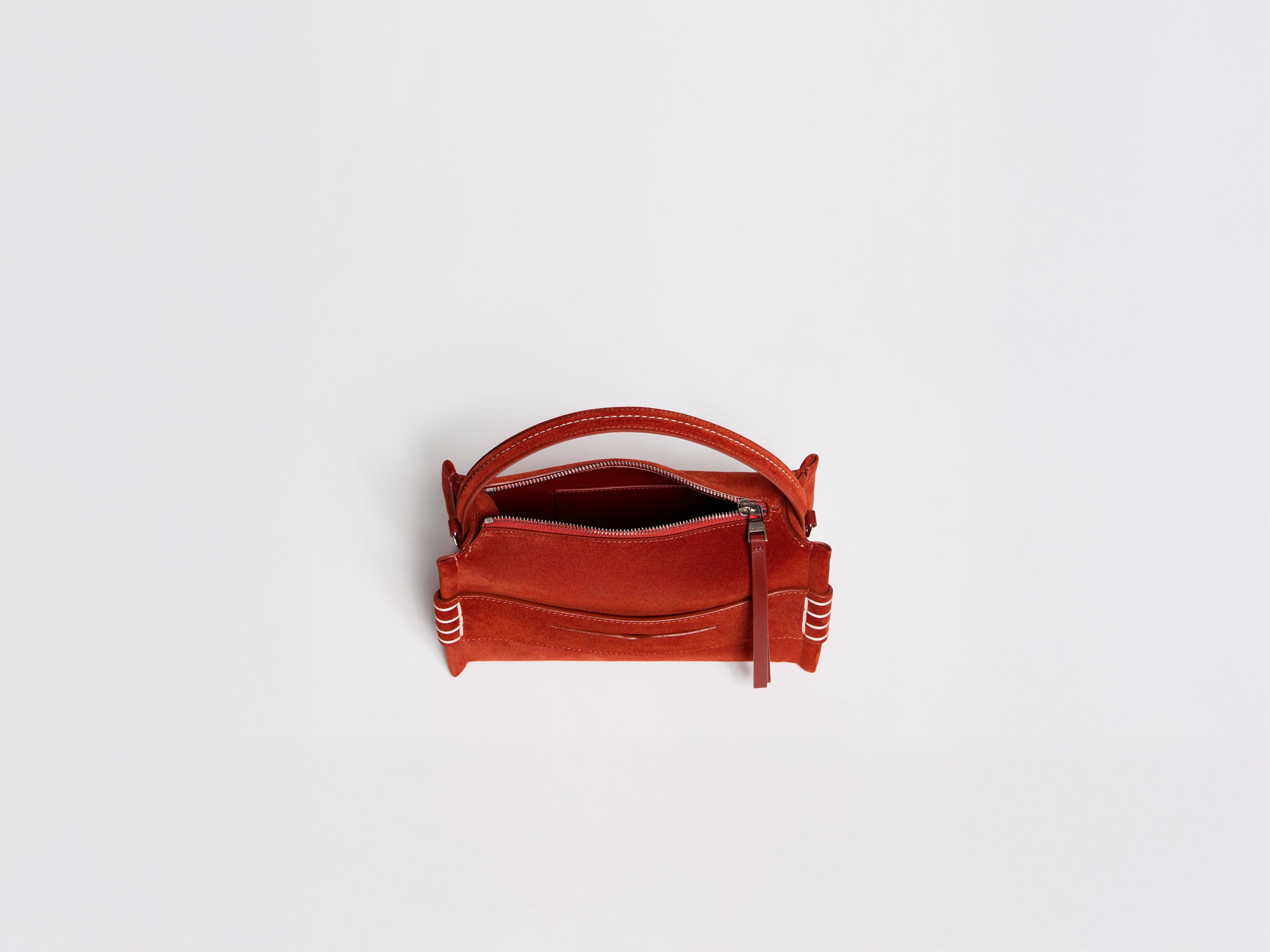 J.W.Anderson Small Loafer Bag Tasche Rost Wildleder