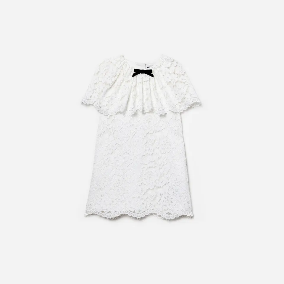 Self Portrait White Floral Lace Cape Kinderkleid Weiß Spitze