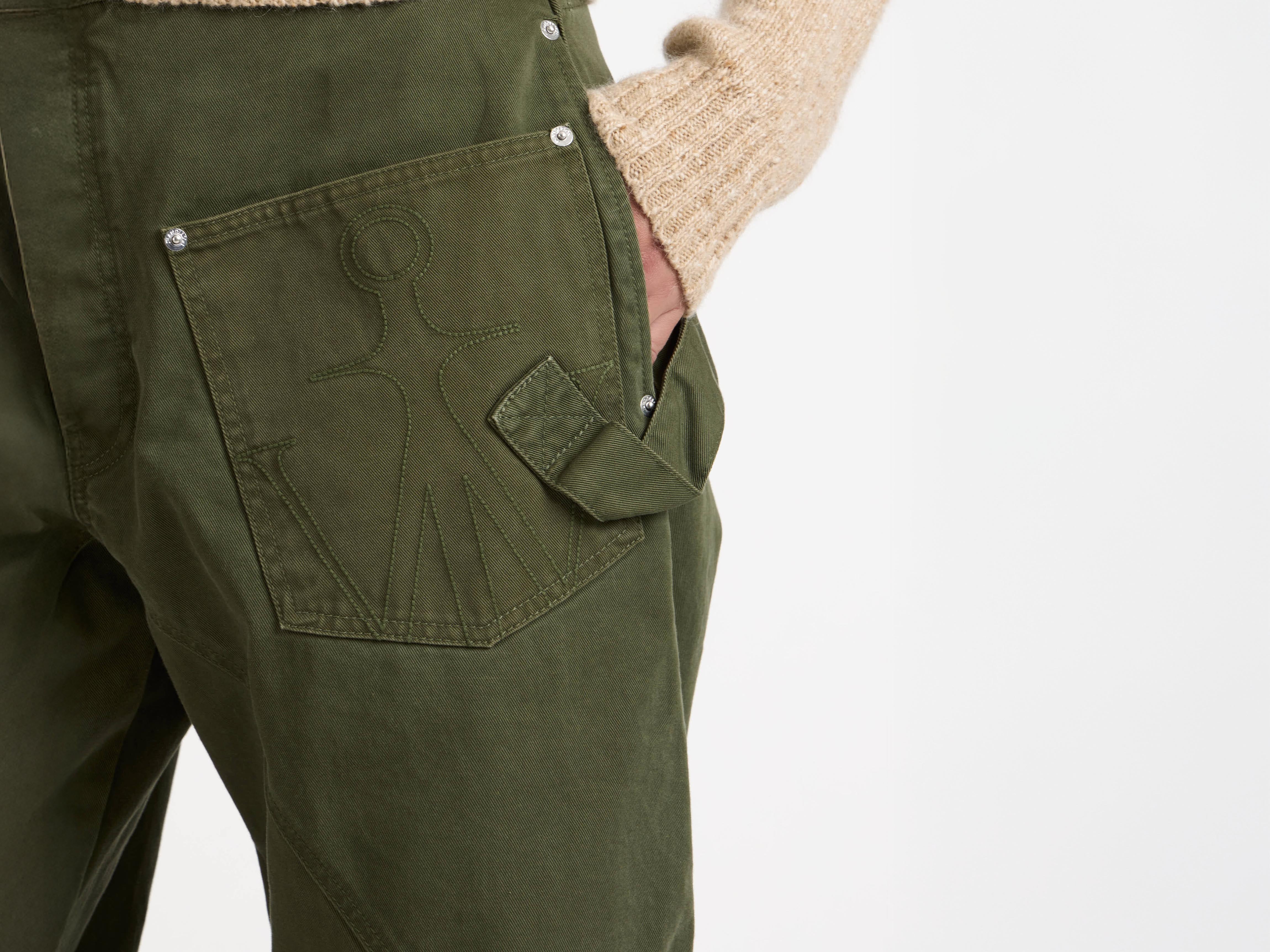 J.W.Anderson Twisted Workwear Denim Jeans Damen Washed Green