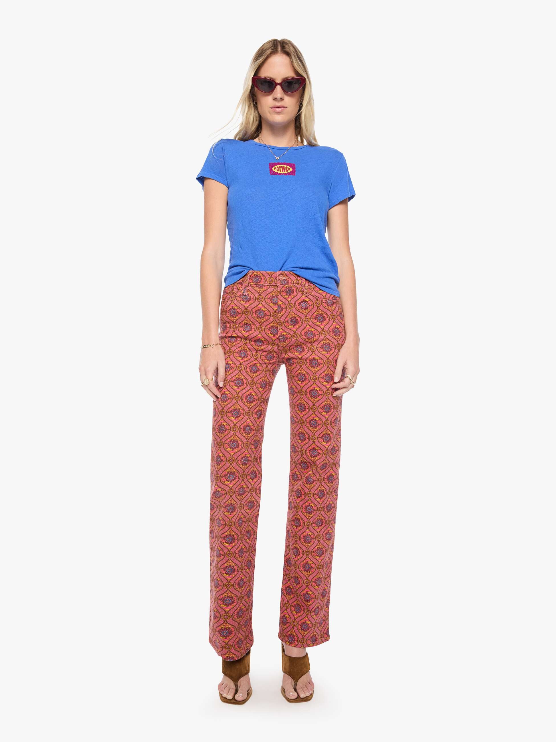 Mother The Lil Sinful T-Shirt Squiggle MOTHER Blau