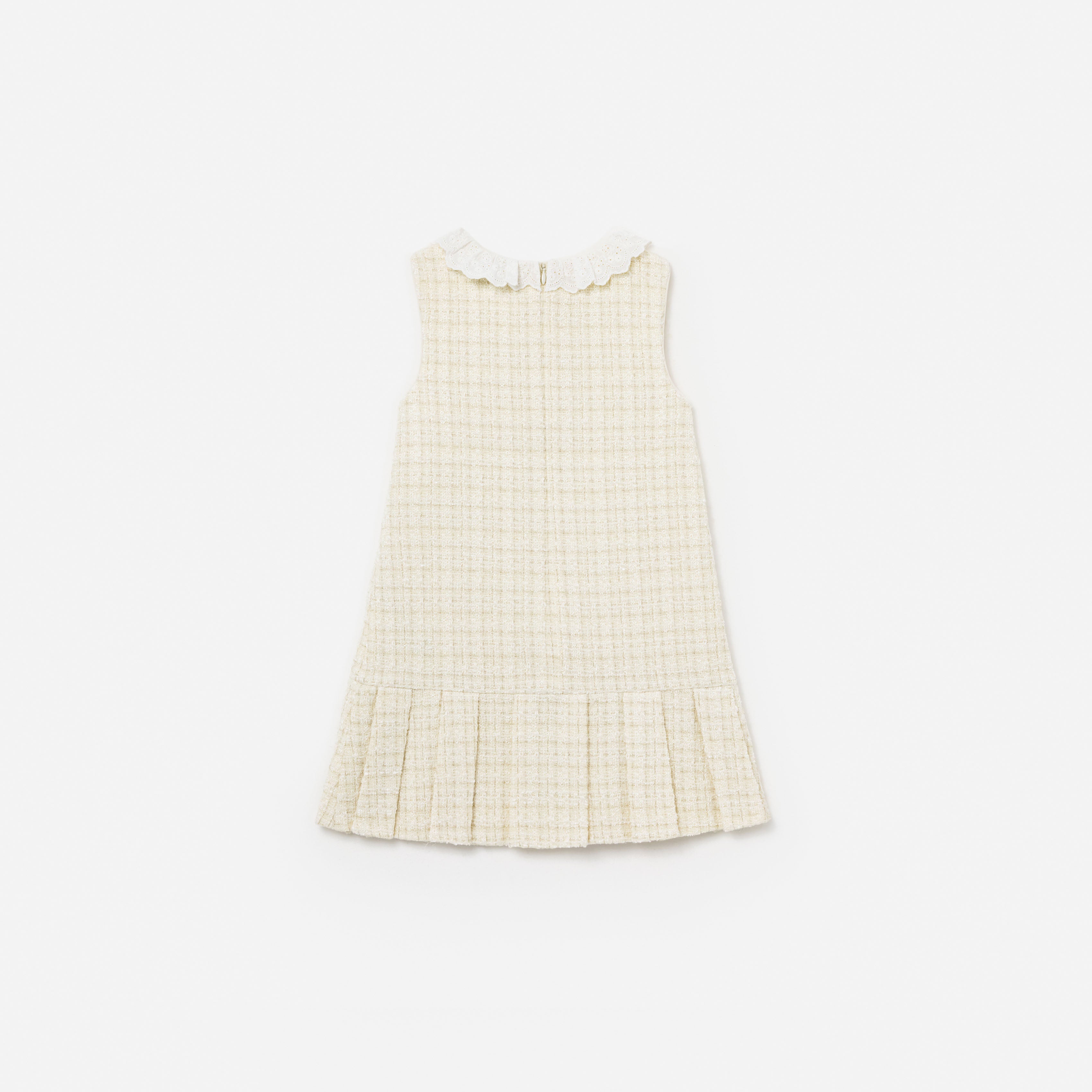 Self Portrait Cream Boucle Bow Kleid Creme Kinder Schleife