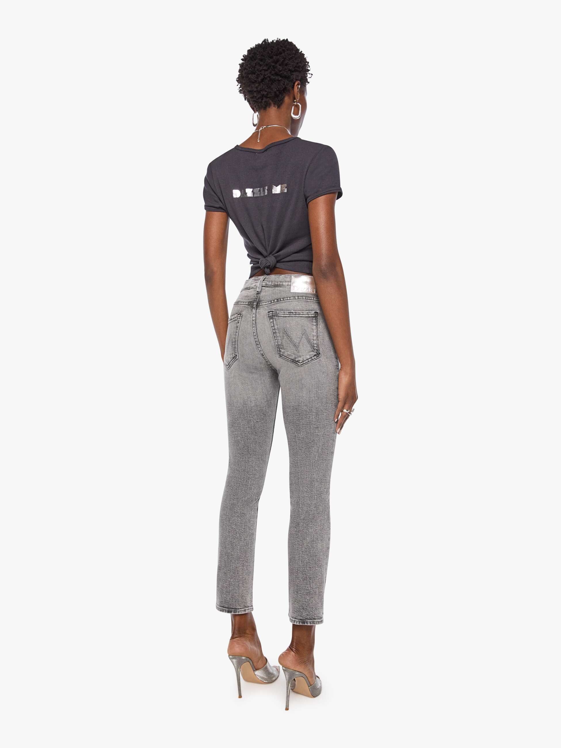 Mother Denim The Mid Rise Dazzler Ankle Jeans Mascara Meltdown