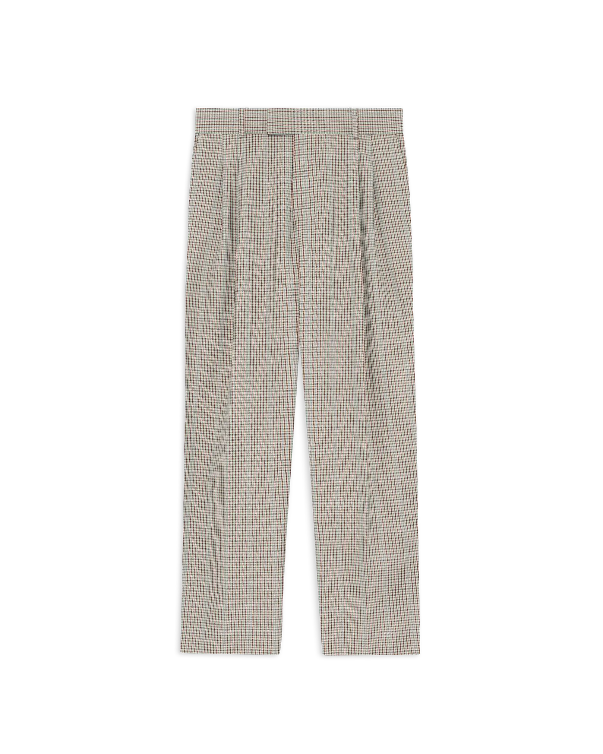 Drôle De Monsieur Pantalon à Plis Carreaux Hose Beige Karo