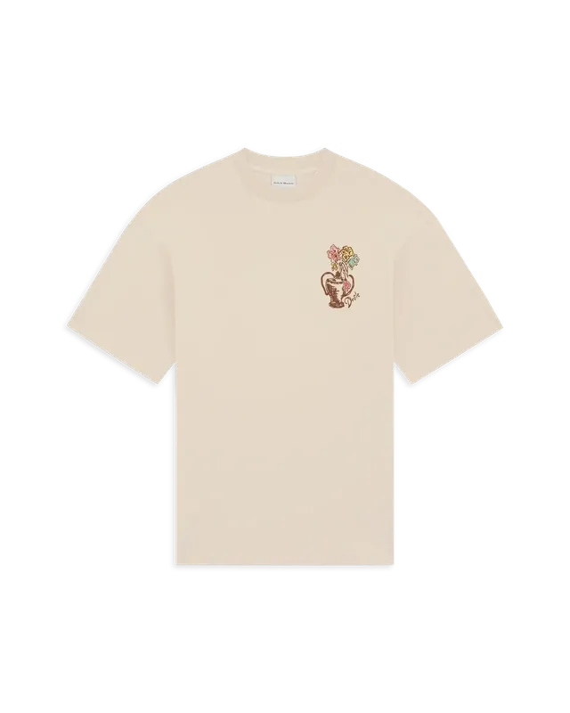 Drôle De Monsieur Vase Havana T-Shirt Beige Baumwolle