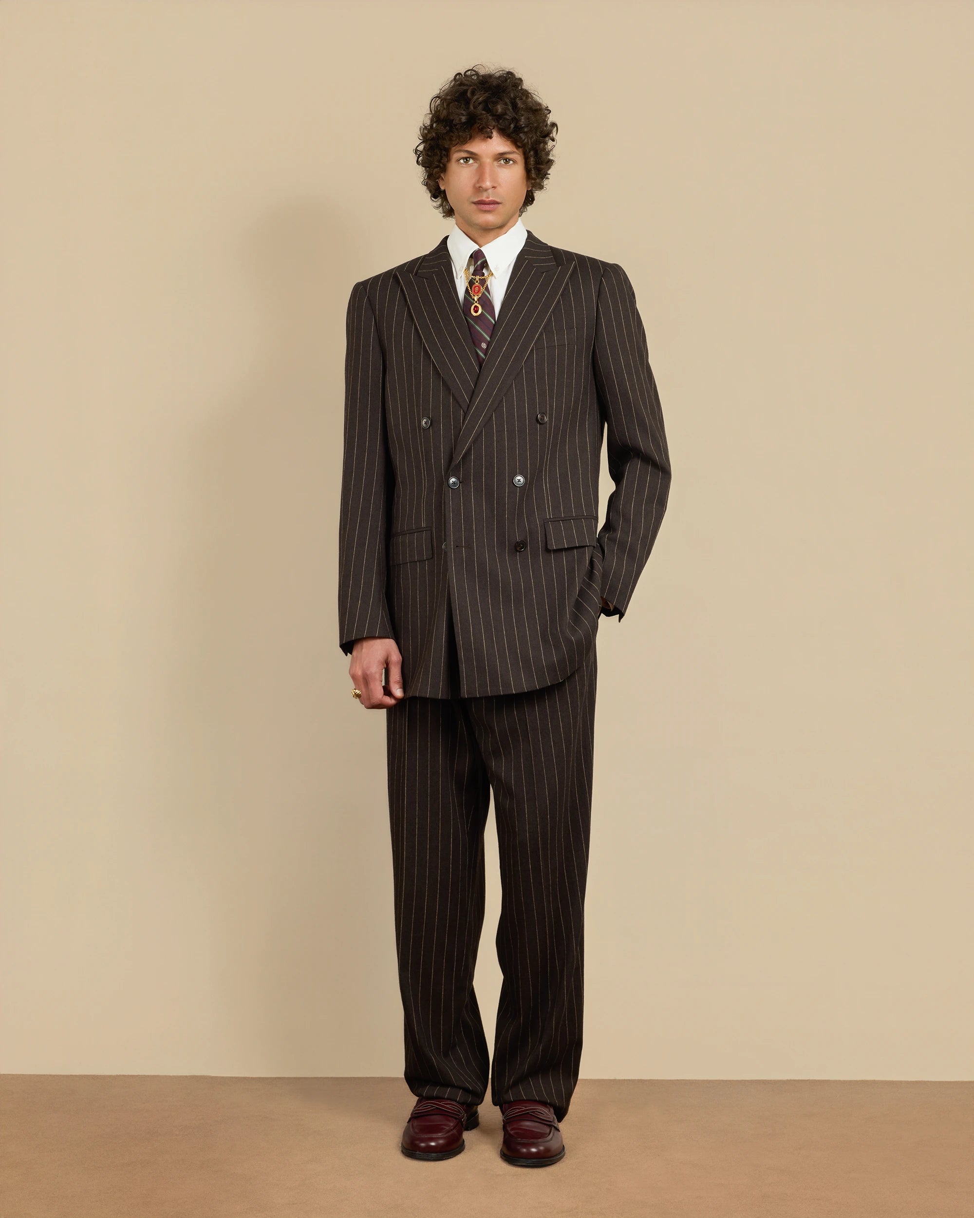 Drôle De Monsieur Le Blazer Croisé Sakko braun Wolle