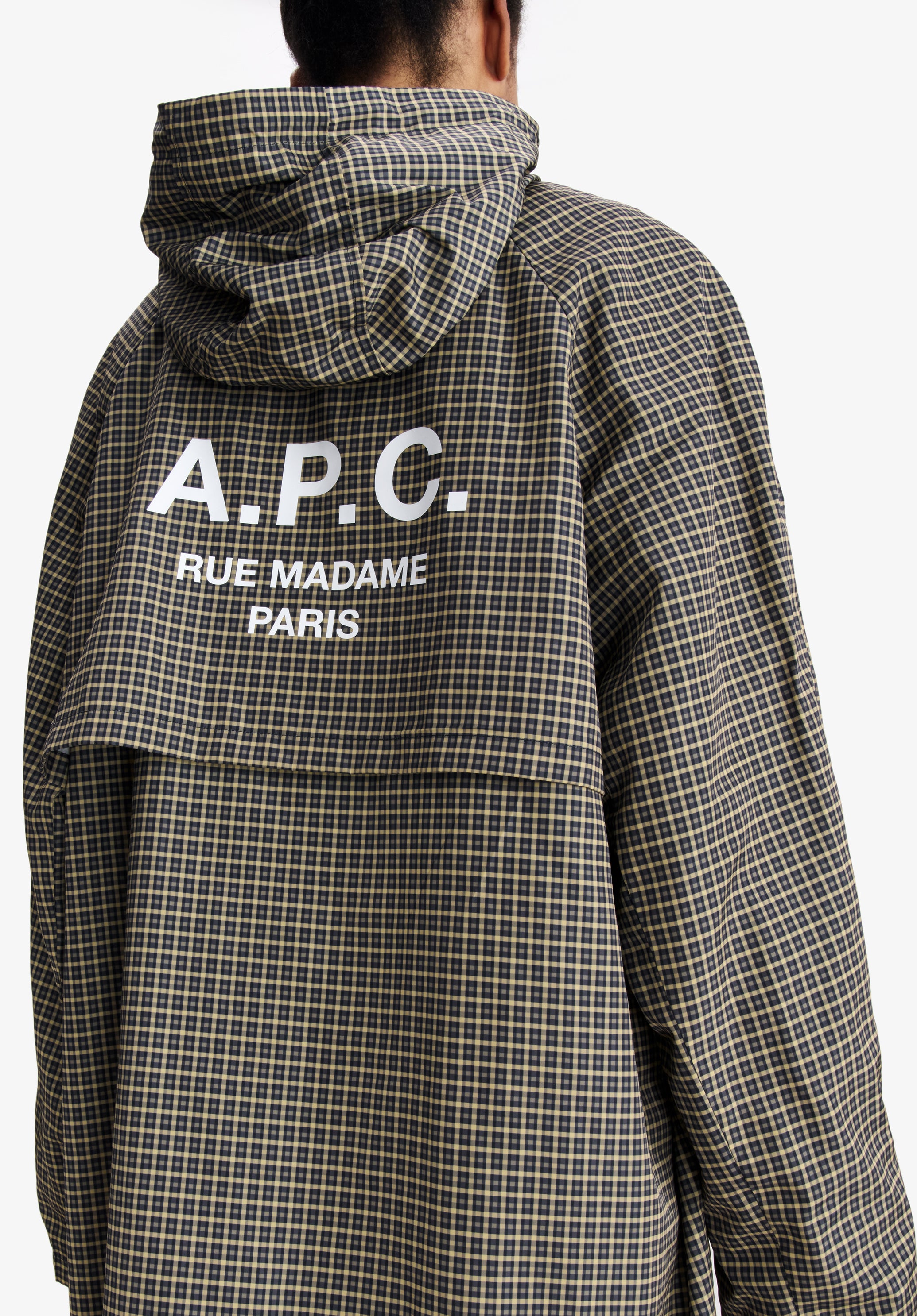 A.P.C. Lange weite khakifarbene Parka Mantel Khaki Unisex