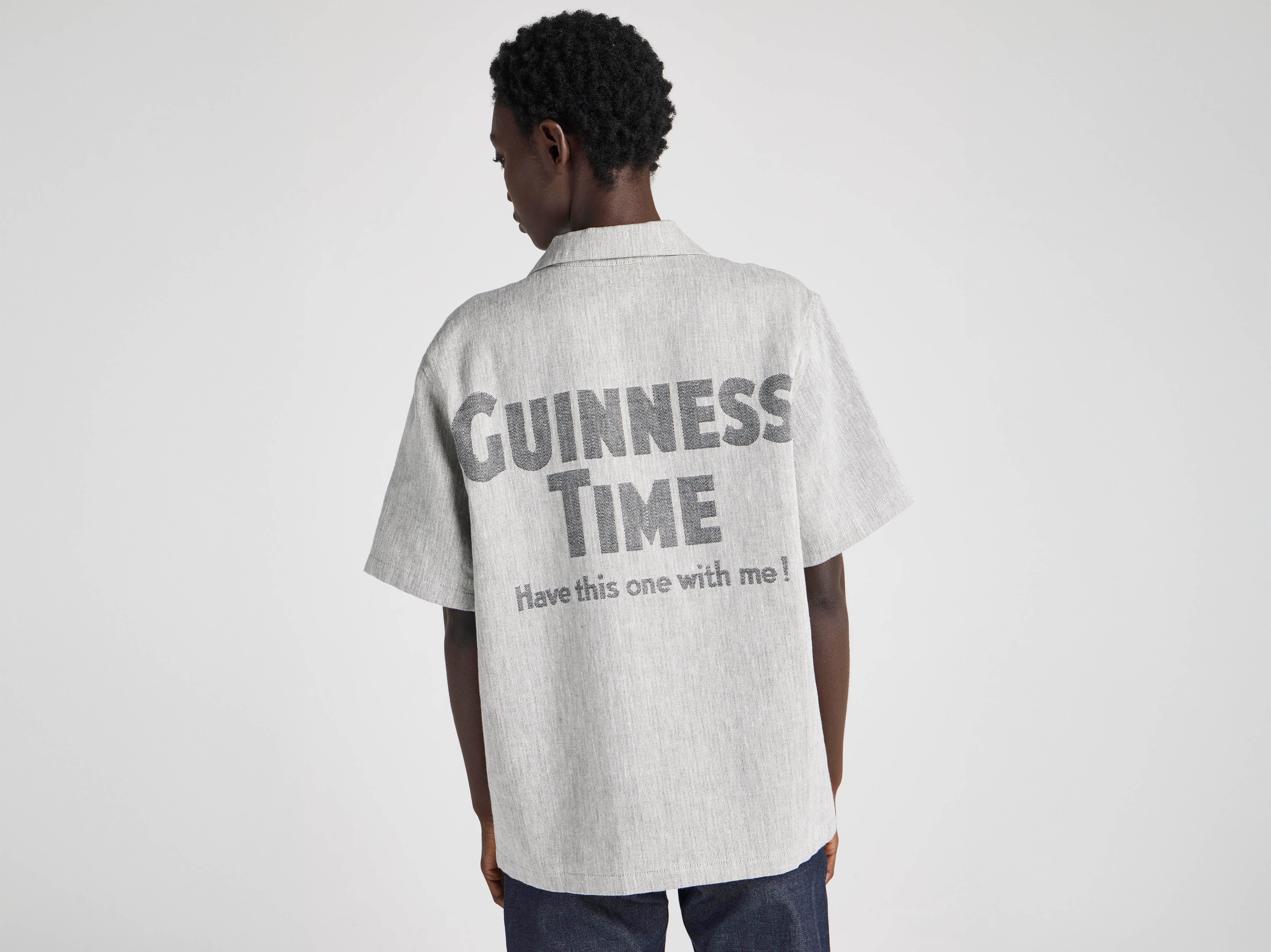 J.W.Anderson x Guinness Linen Hemd clay Camp-Kragen