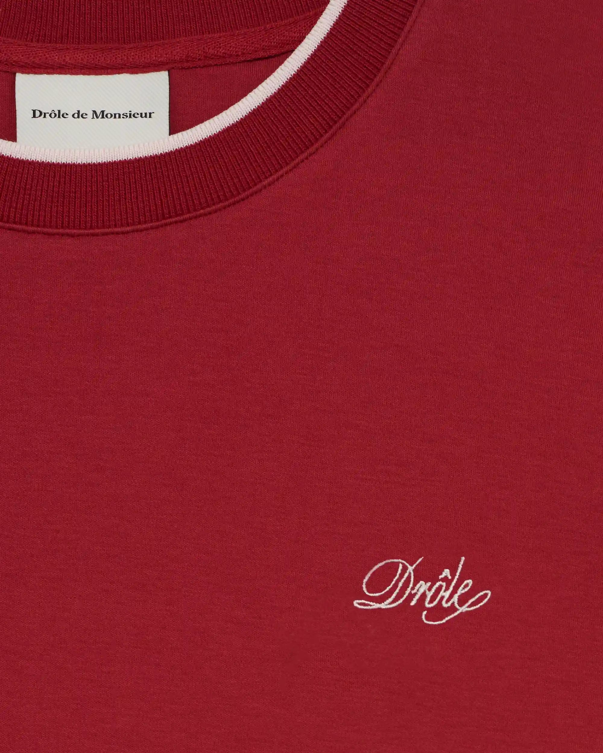 Drôle De Monsieur Belissima T-Shirt rot Stickerei Baumwolle