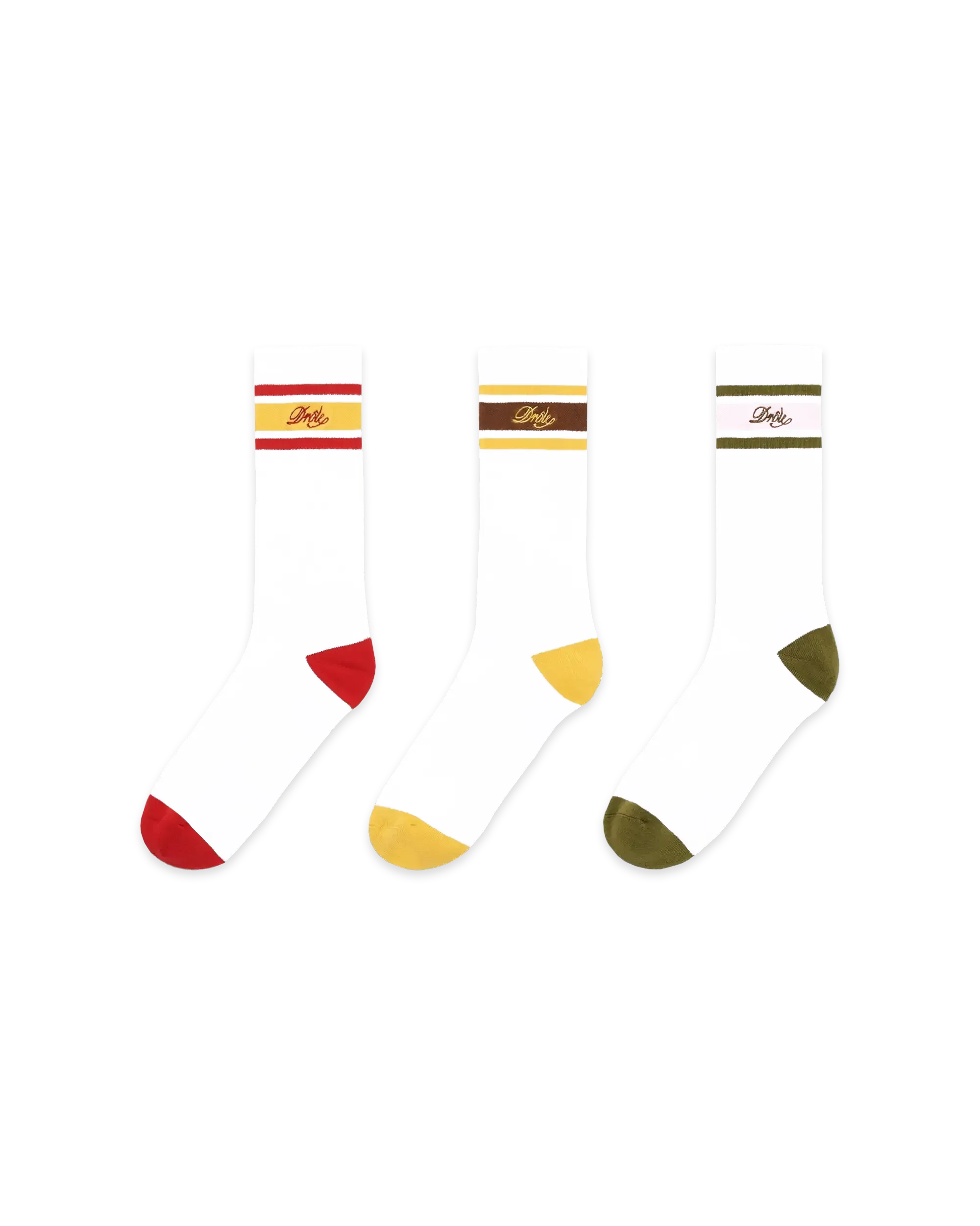 Drôle De Monsieur Socks Chaussette Drôle Rayée Socken 3er Multicolor
