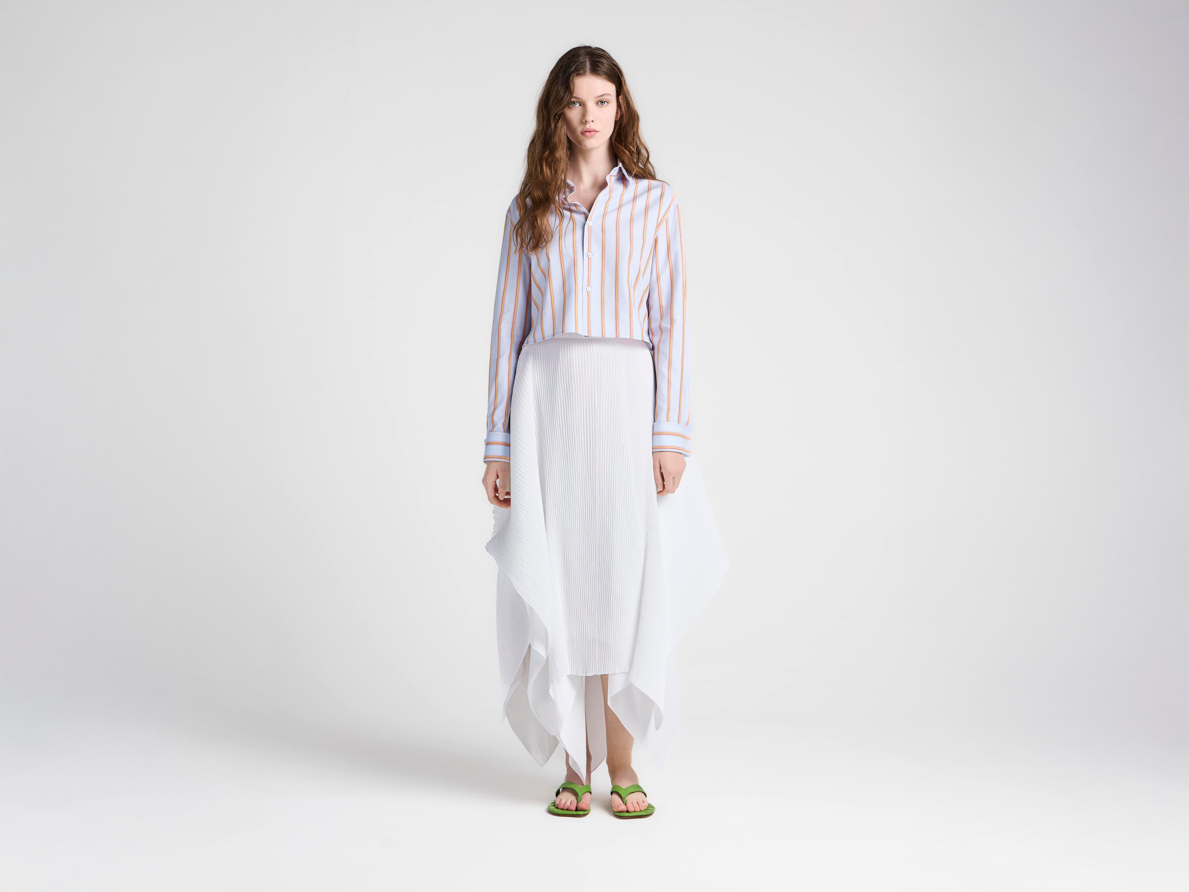 J.W. Anderson Pleated Skirt Rock Weiß Plissee Asymmetrisch