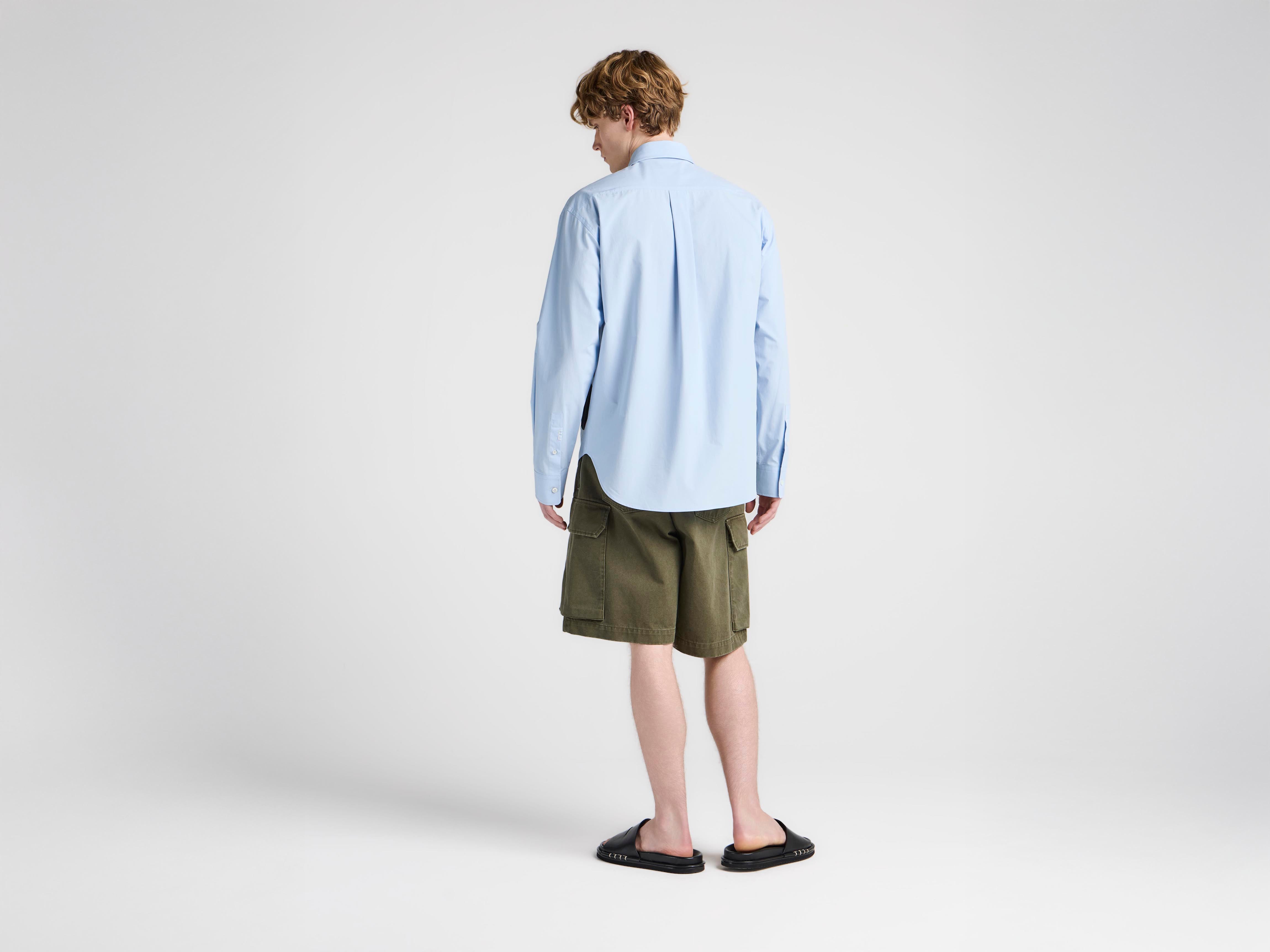 J.W.Anderson Persimmon Applique Shirt Hemd hellblau Baumwolle