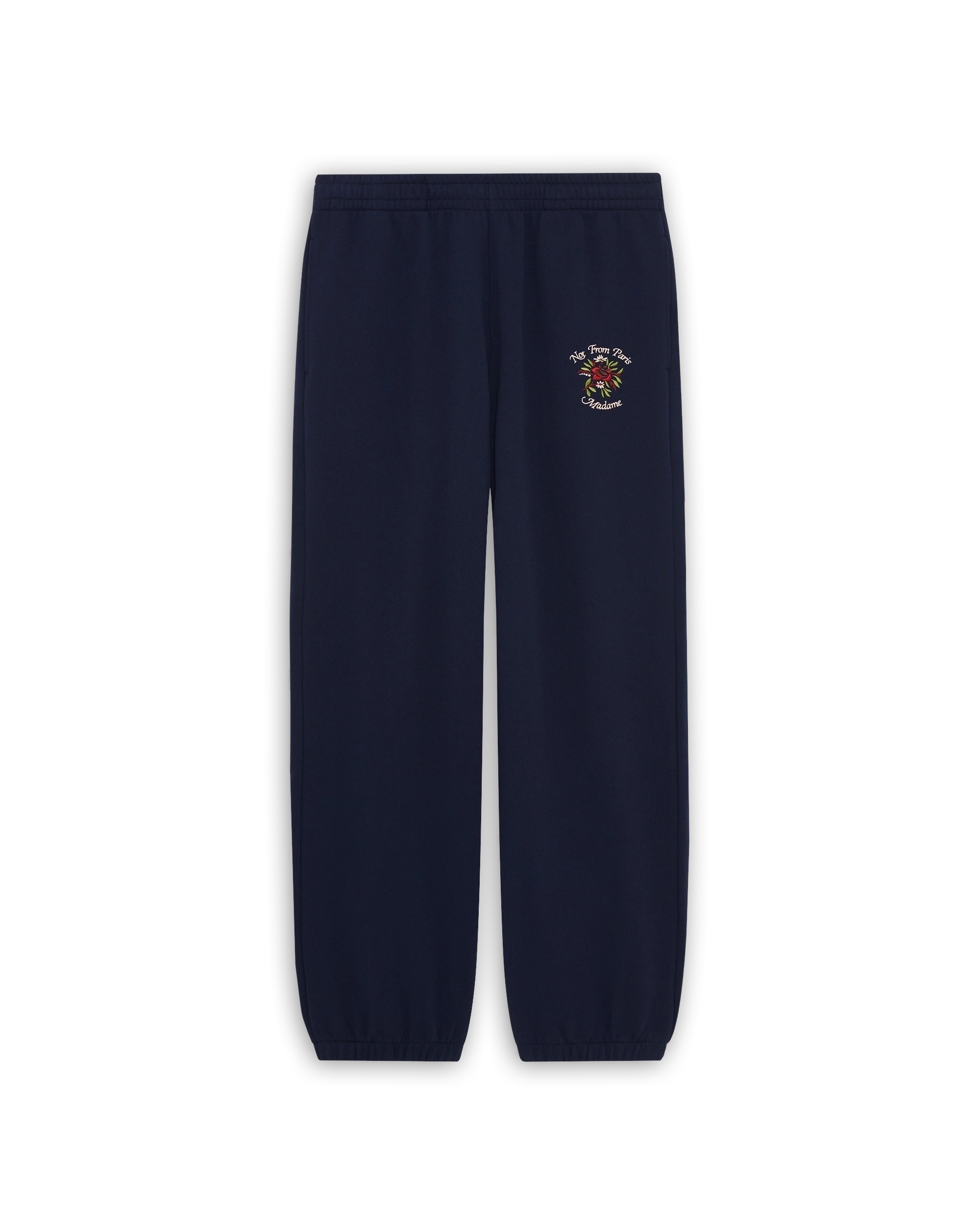 Drôle De Monsieur Slogan Rose Jogger Navy Baumwolle Fleece