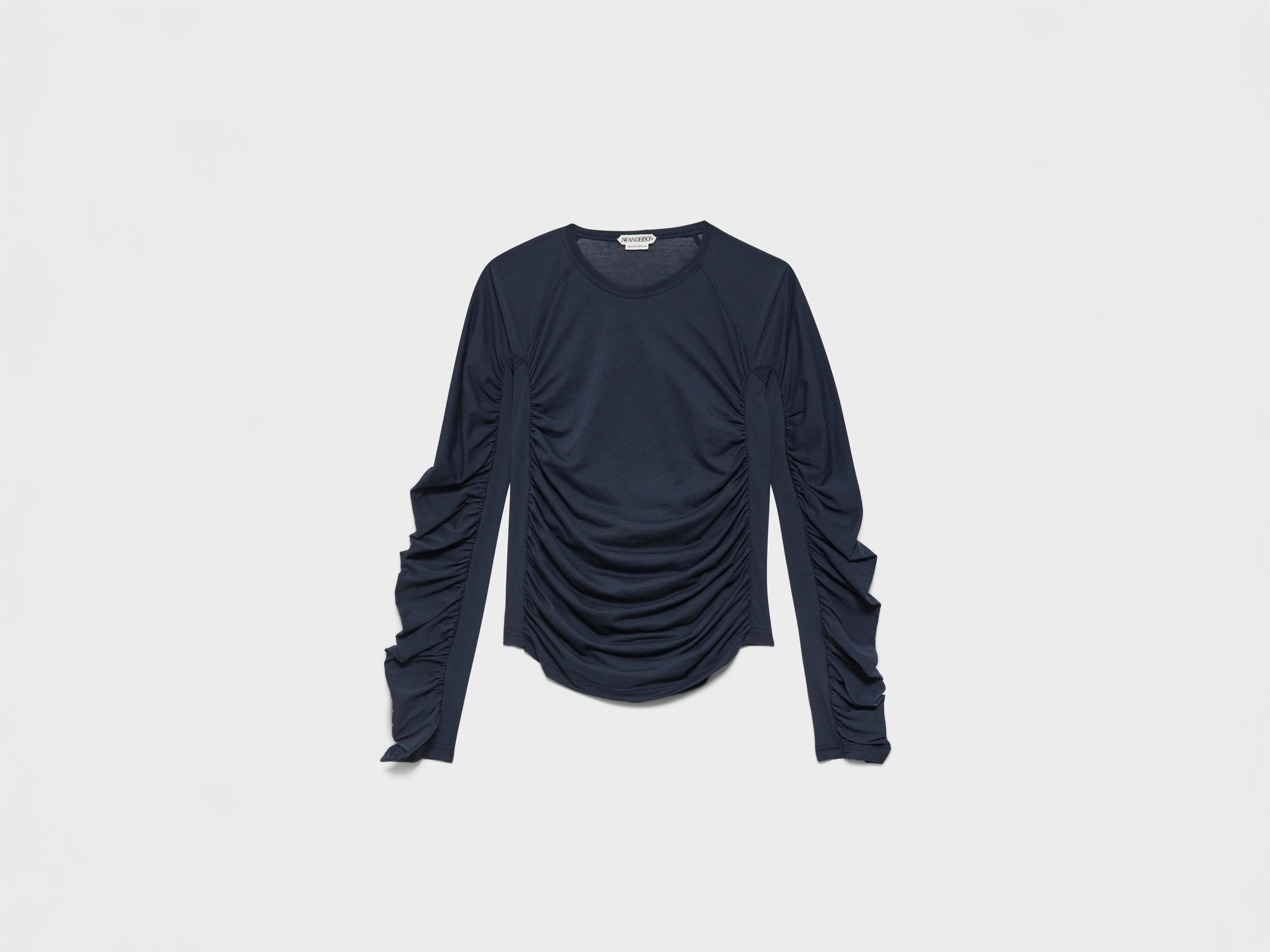 J.W.Anderson Ruched Jersey Top Navy Damen