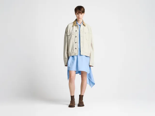 J.W.Anderson Corduroy Denimjacke Ecru Damen
