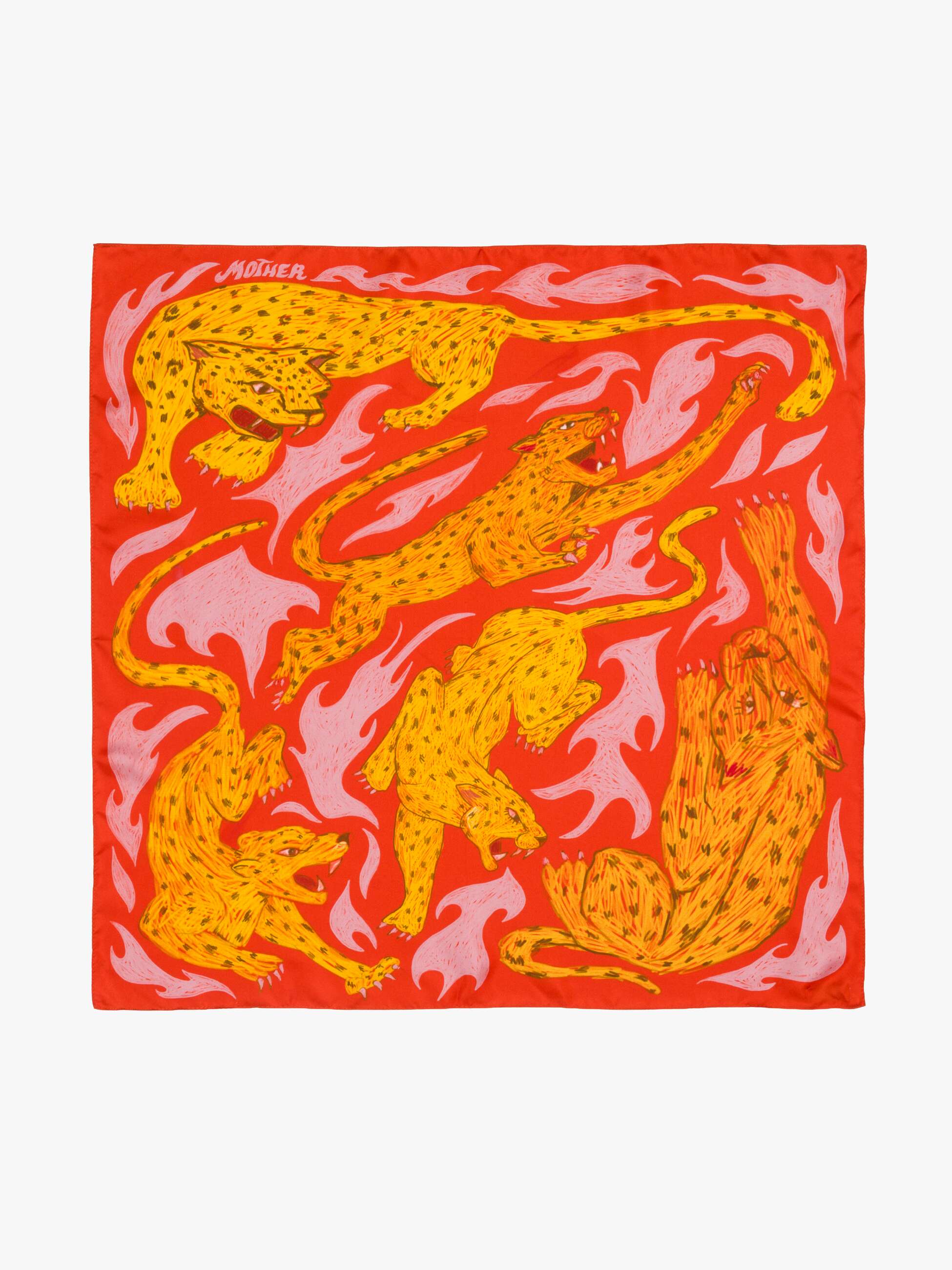 Mother The Scarf It Down Seidentuch Flaming Hot Cheetahs O/S