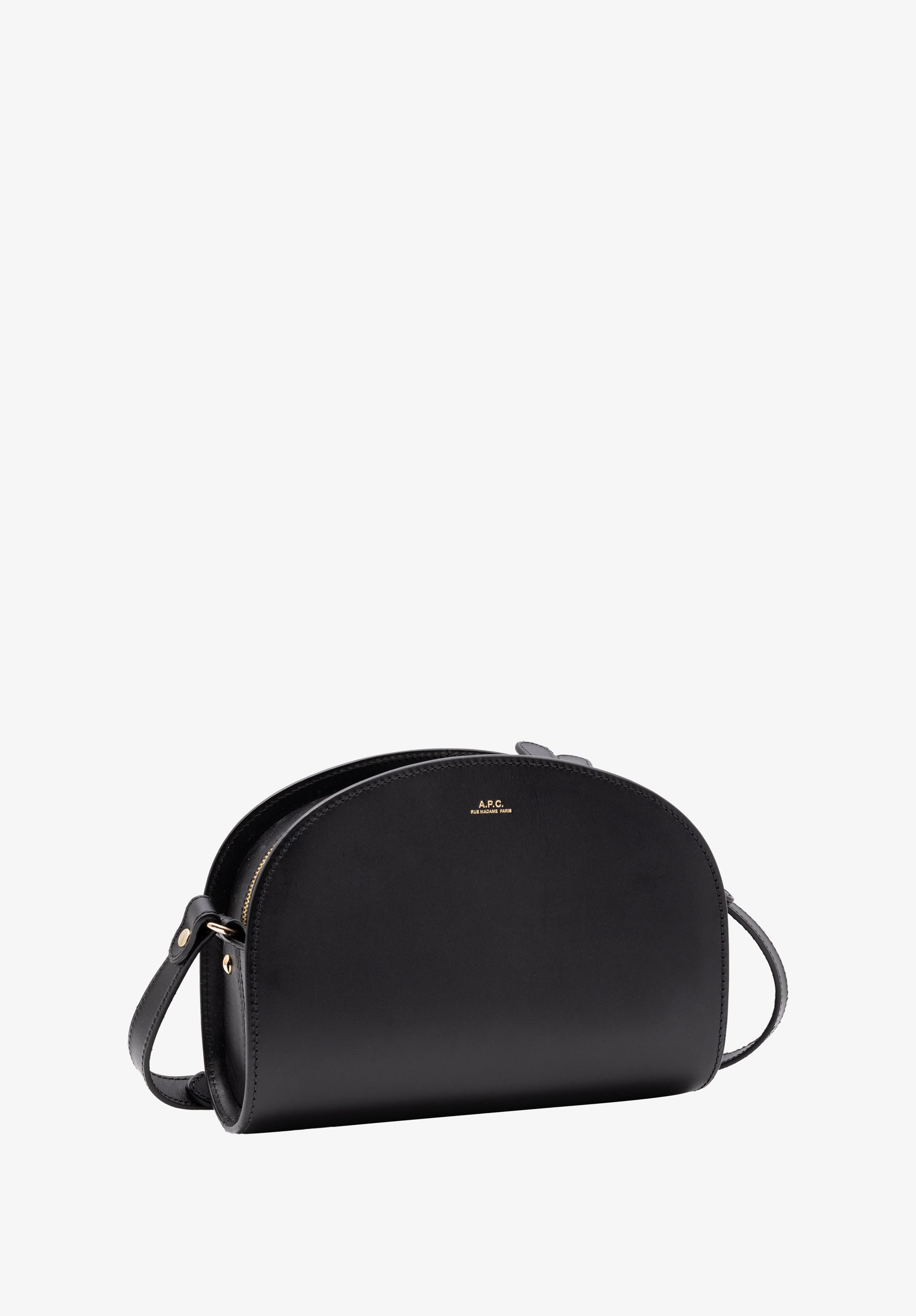 A.P.C. Demi-Lune Tasche Glattleder Handtasche Schulterriemen