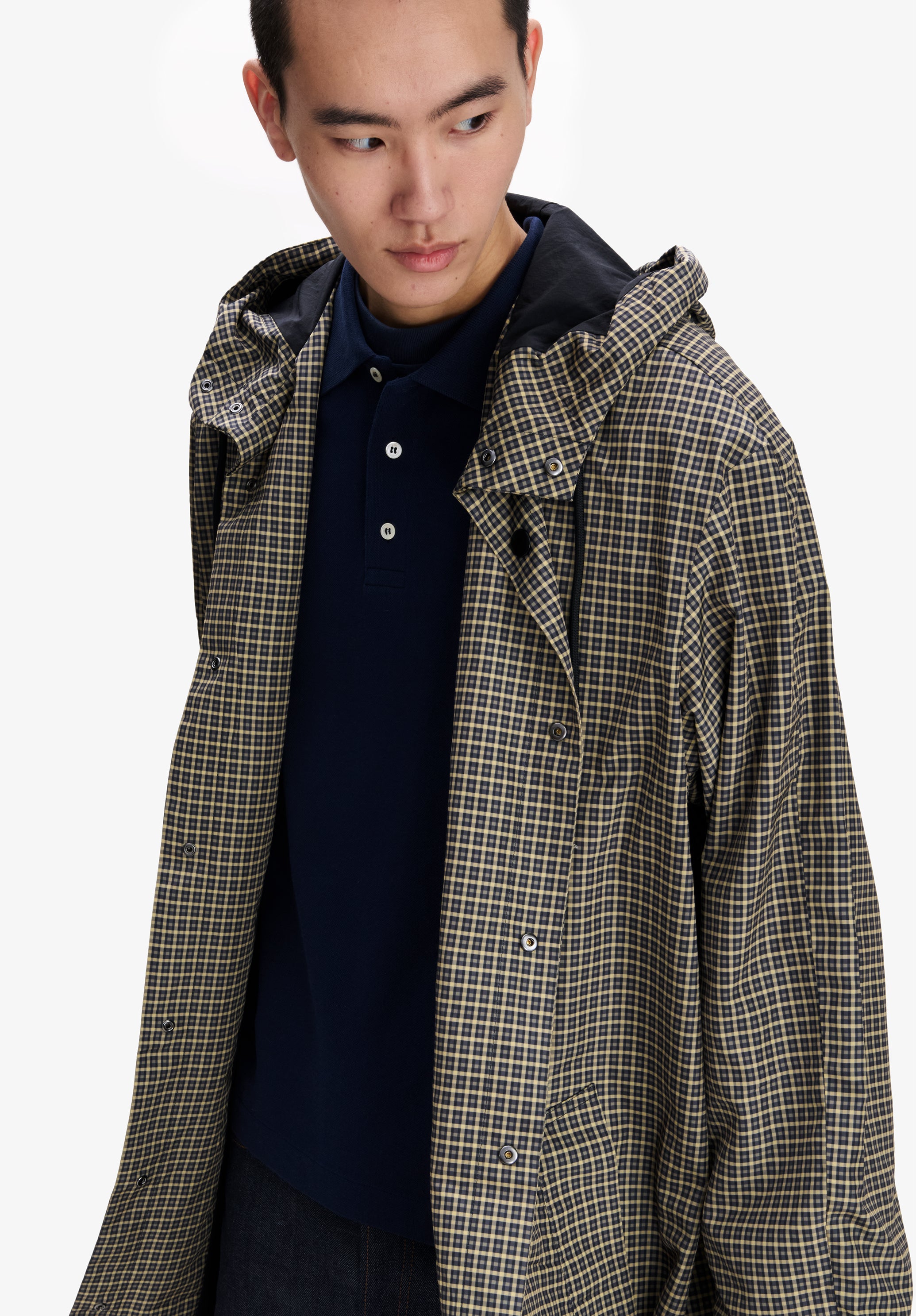 A.P.C. Lange weite khakifarbene Parka Mantel Khaki Unisex