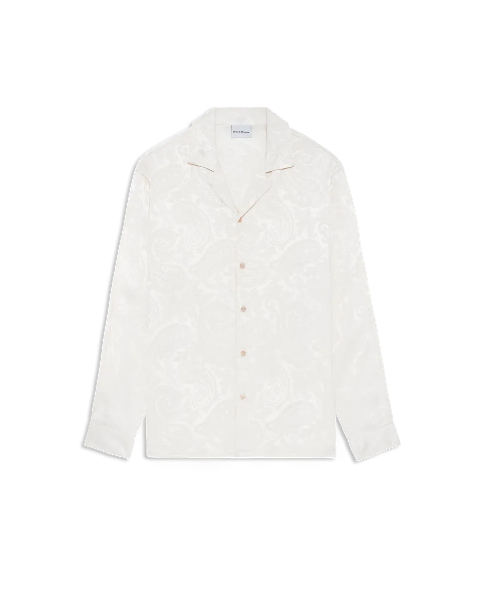Drôle De Monsieur Jacquard Paisley Hemd Langarm Hellbeige