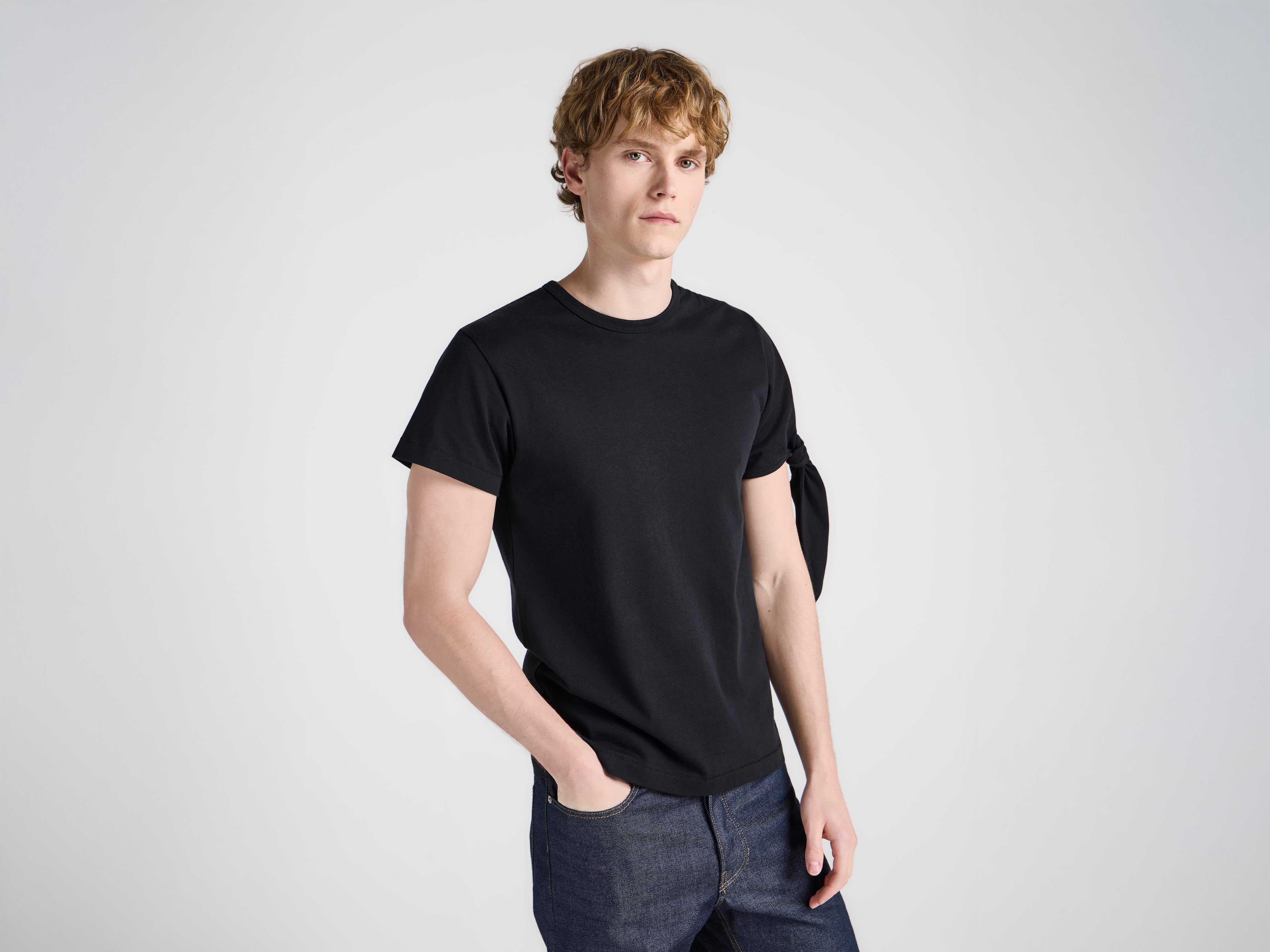 J.W.Anderson Knotted Sleeve T-Shirt Herren Schwarz Jersey