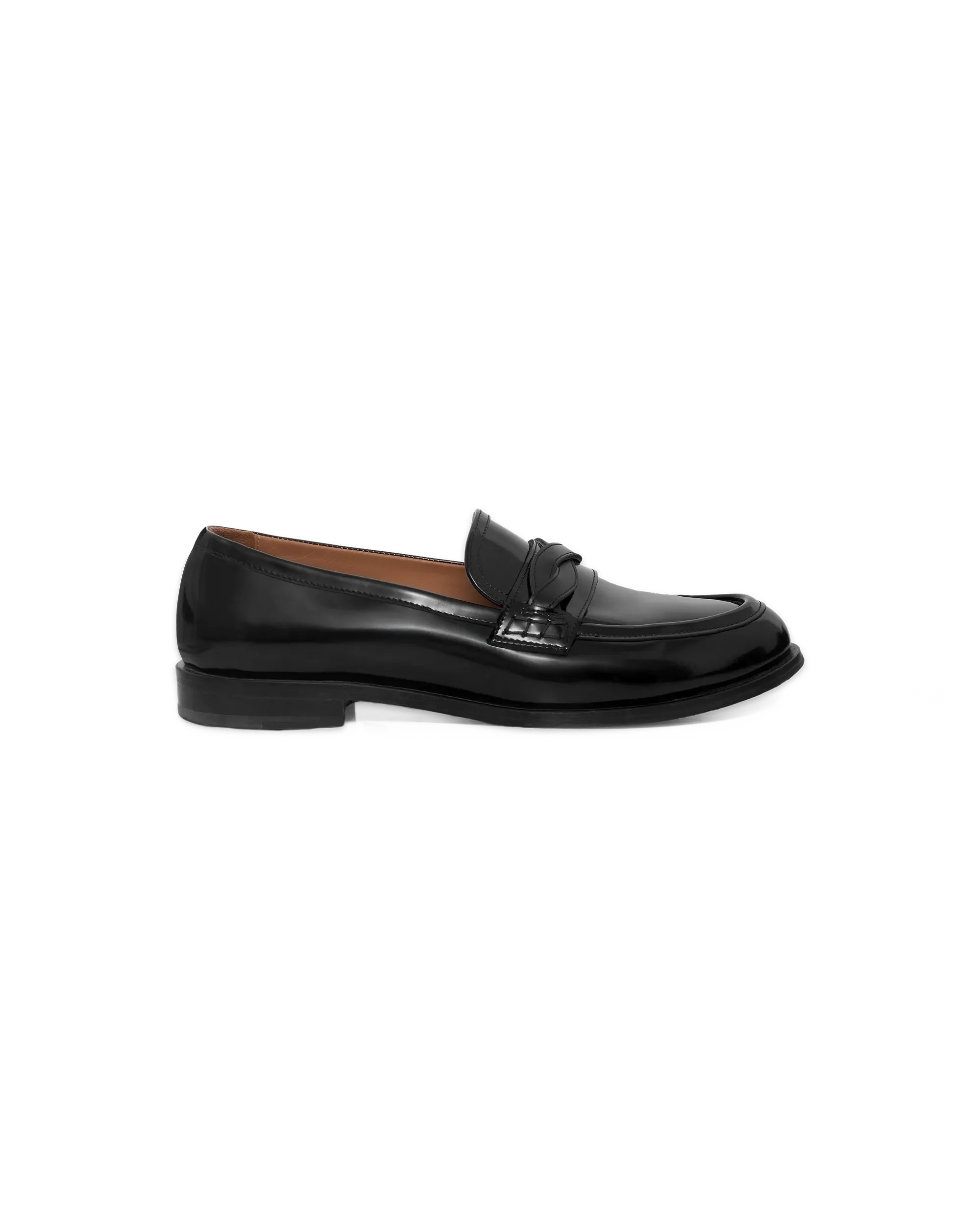 Drôle De Monsieur Mocassin Tresse Loafer Schwarz Lammleder