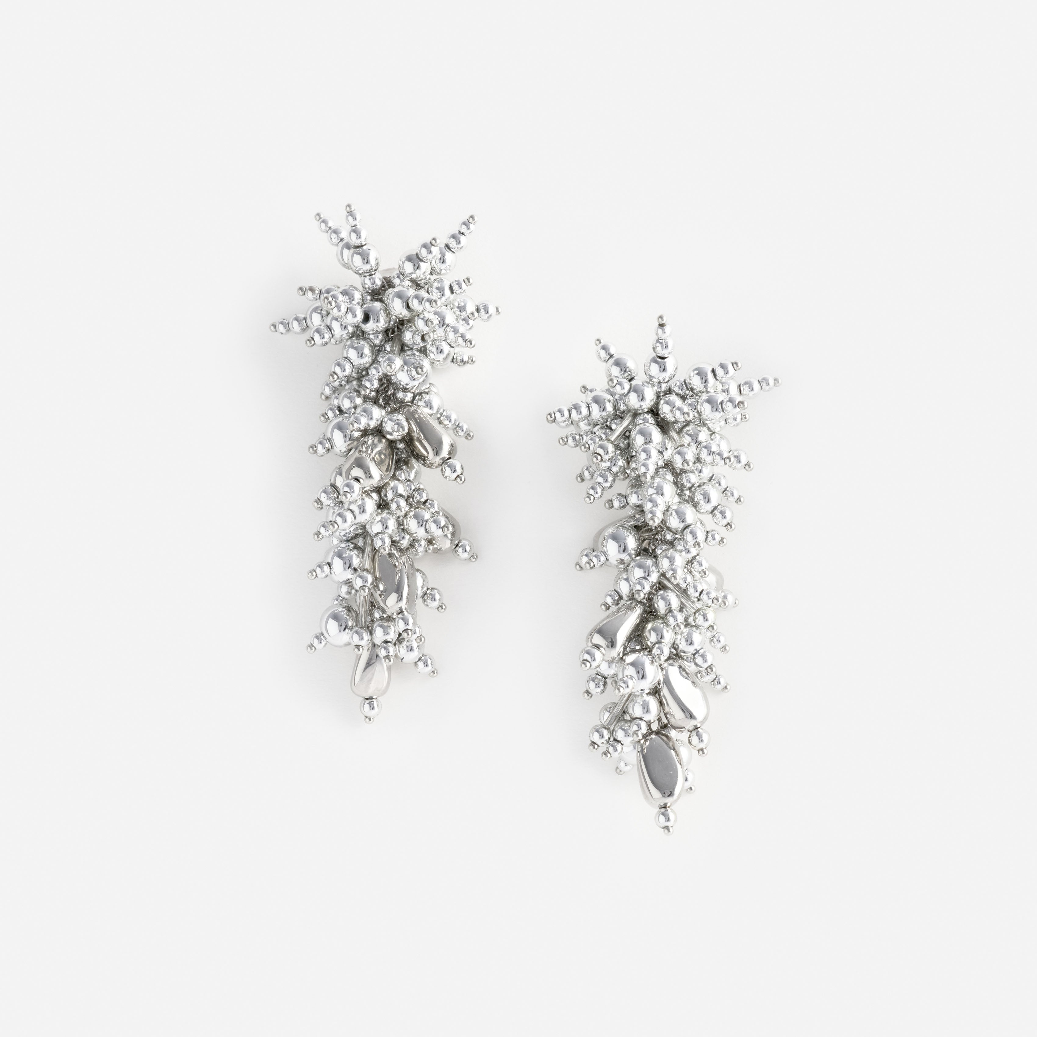 Self Portrait Silver Beaded Ohrringe Silber Perlen