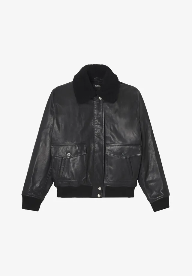 A.P.C. Mantel Schwarz Wolle Knöchellang Weit