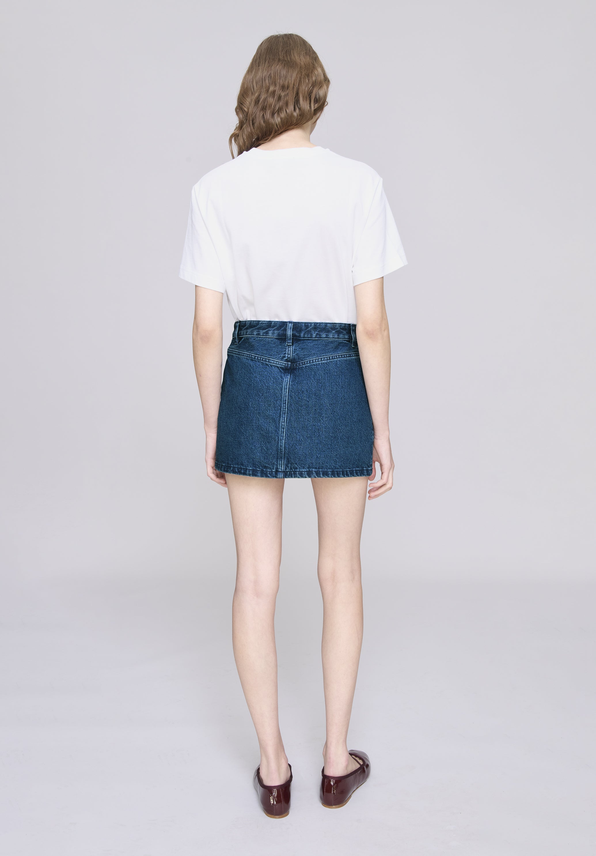 A.P.C. Mini-Jupe Rock kurz High Rise Blau 38