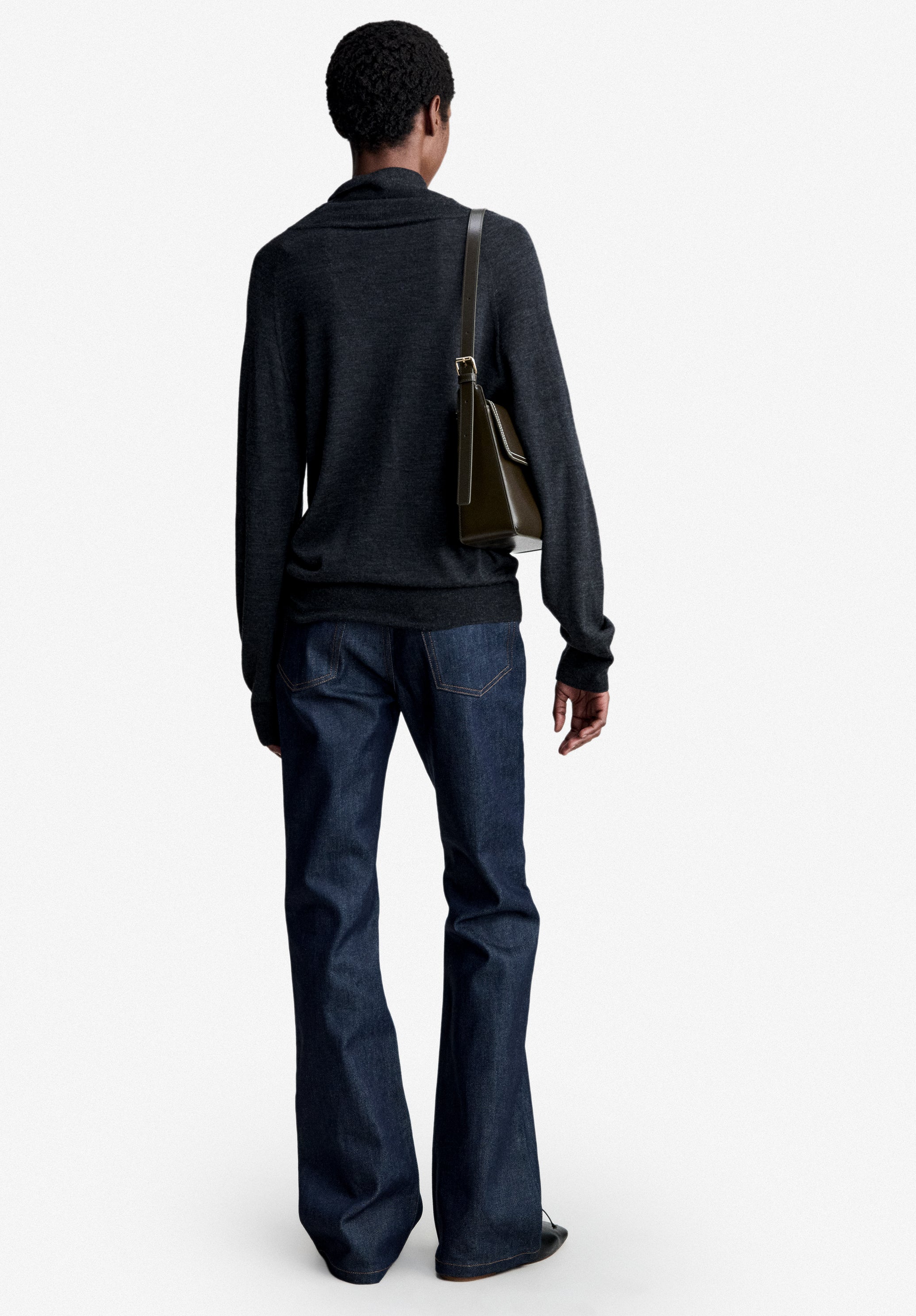 A.P.C. Knitwear Rollkragenpullover anthrazit Wolle
