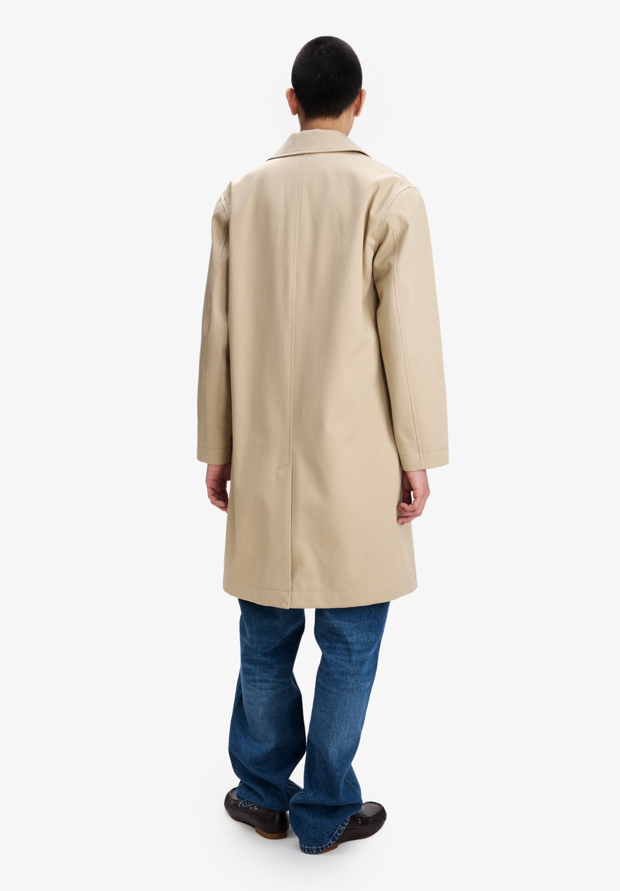 A.P.C. Mac Baumwollgabardine Mantel beige Bio-Baumwolle