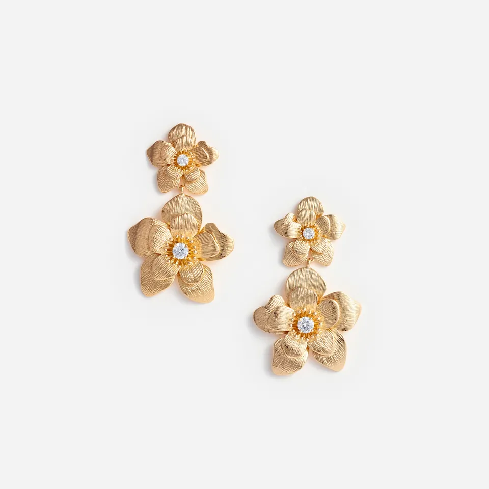Self Portrait Gold Flower Ohrringe Gold Blume One Size