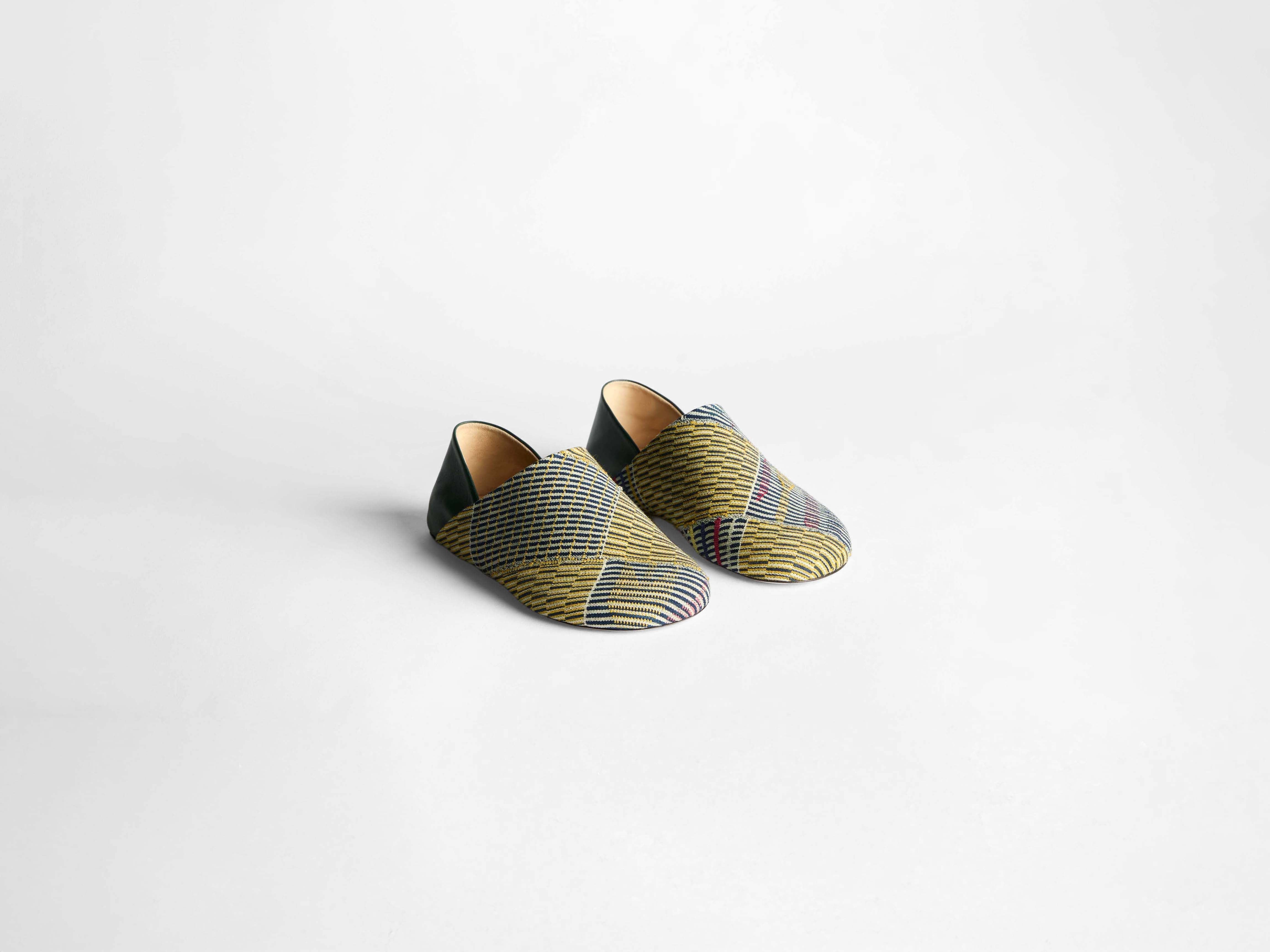 J.W.Anderson Slipper Mules Pantoletten Gelb-Grün Multi