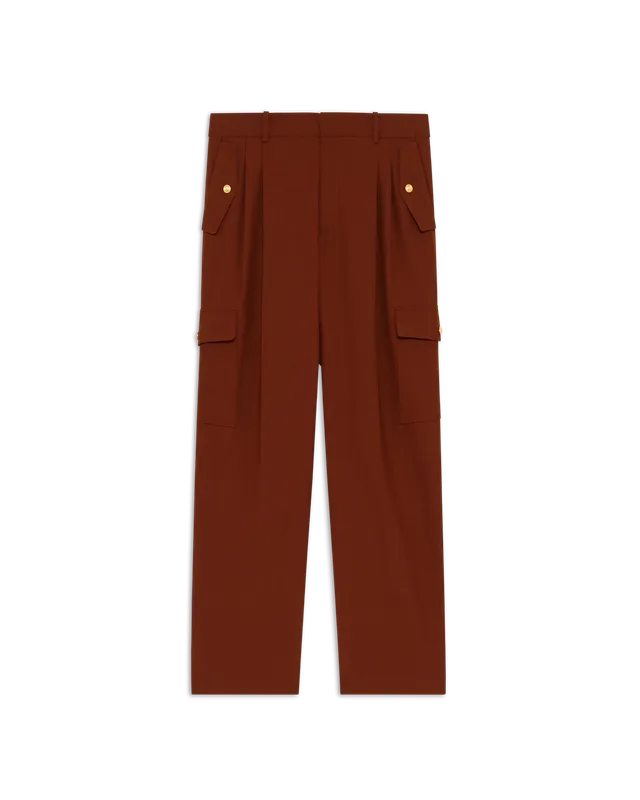 Drôle De Monsieur Pantalon Cargo Hose Brick Wollmix