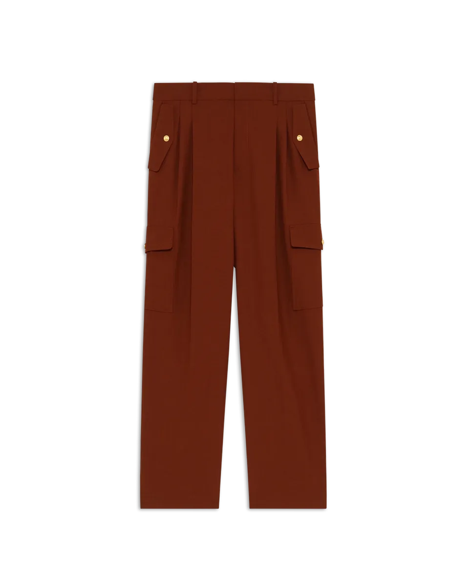 Drôle De Monsieur Pantalon Cargo Hose Brick Wollmix