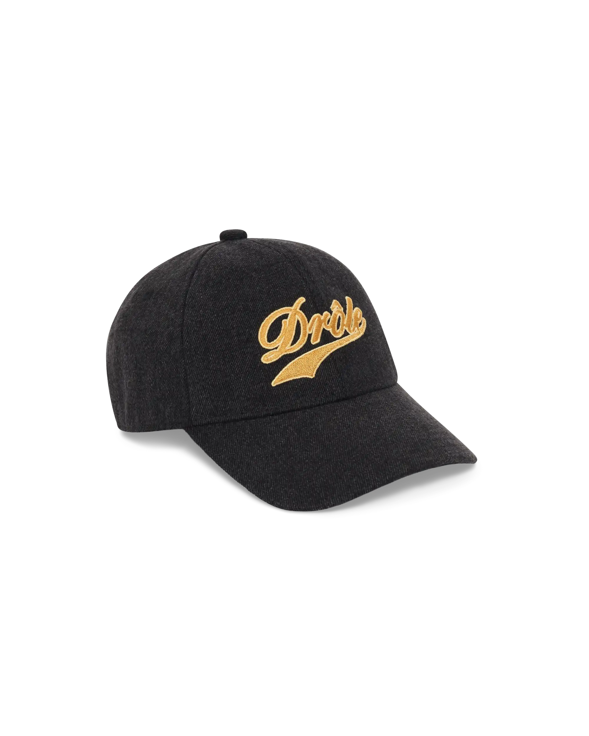 Drôle De Monsieur Drôle Embroidered Denim Cap schwarz Baumwolle