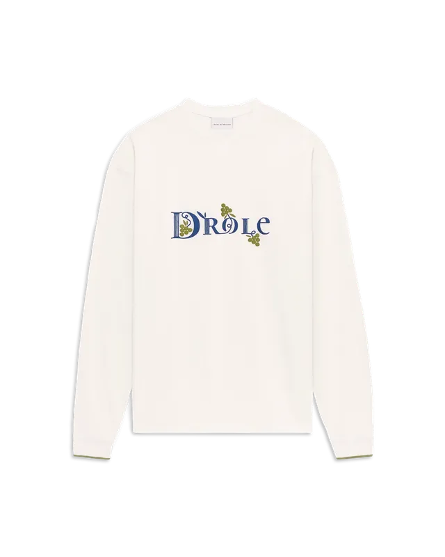Drôle De Monsieur Heritage Langarm T-Shirt Offwhite