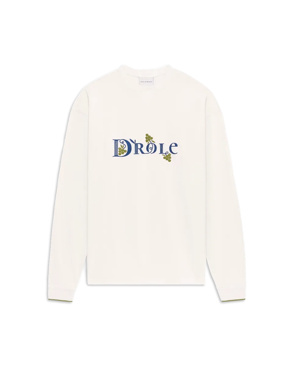 Drôle De Monsieur Heritage Langarm T-Shirt Offwhite