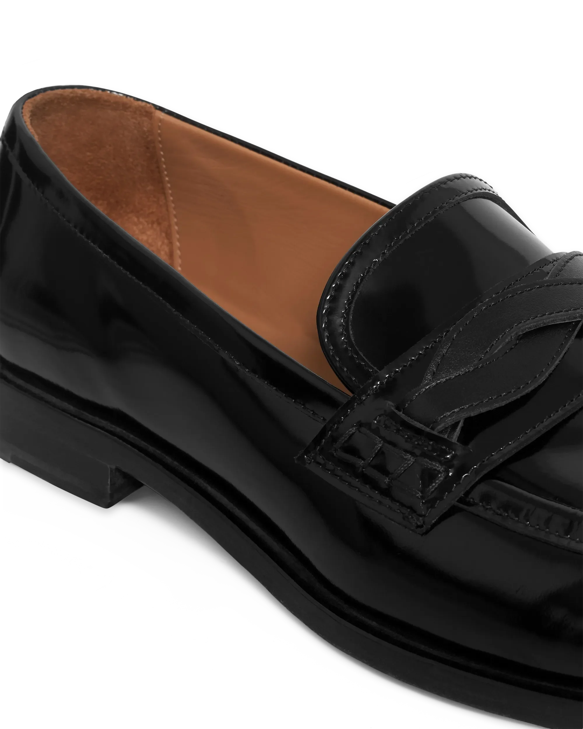 Drôle De Monsieur Mocassin Tresse Loafer Schwarz Lammleder