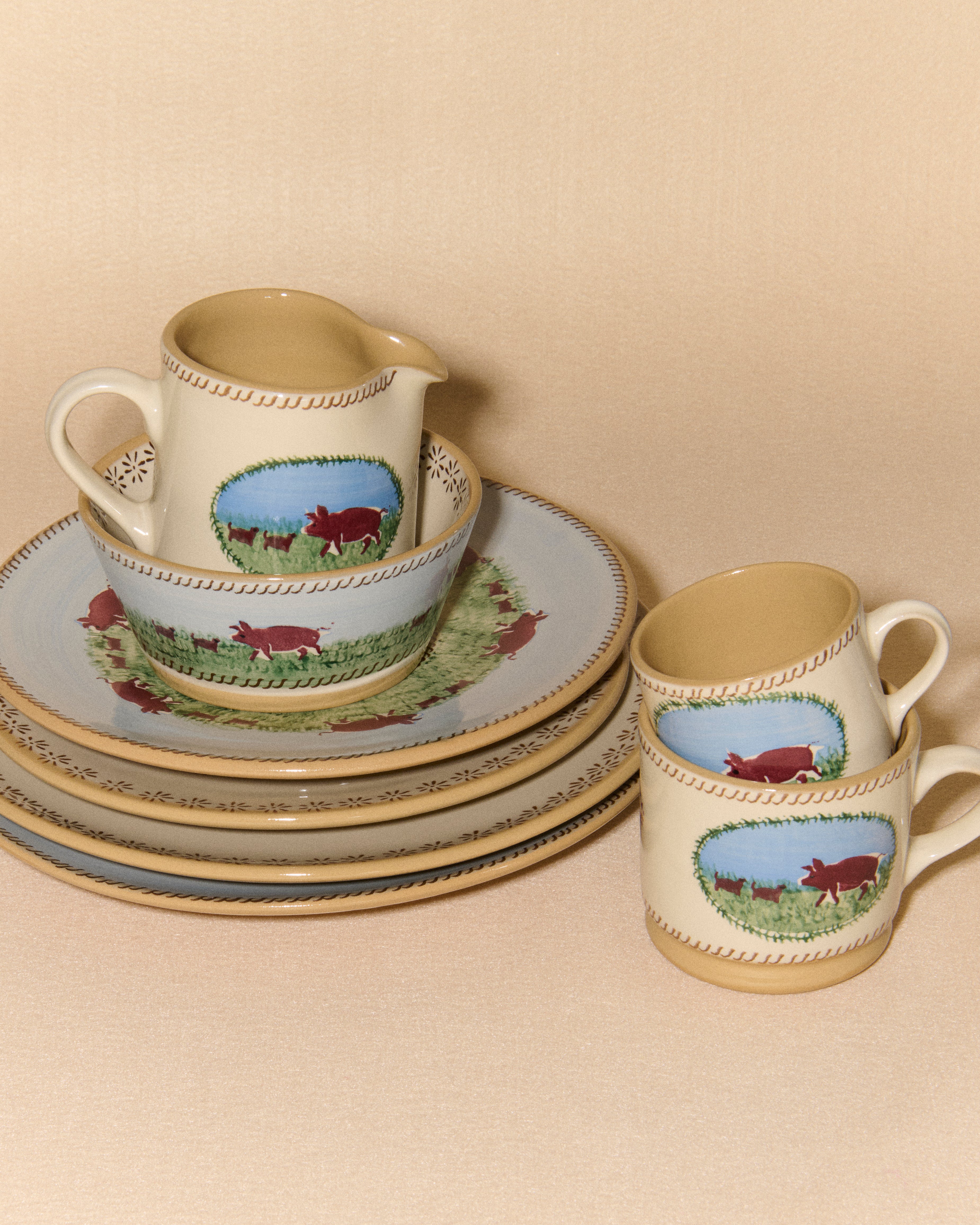Nicholas Mosse Large Mug Tasse Weiß Multi Keramik