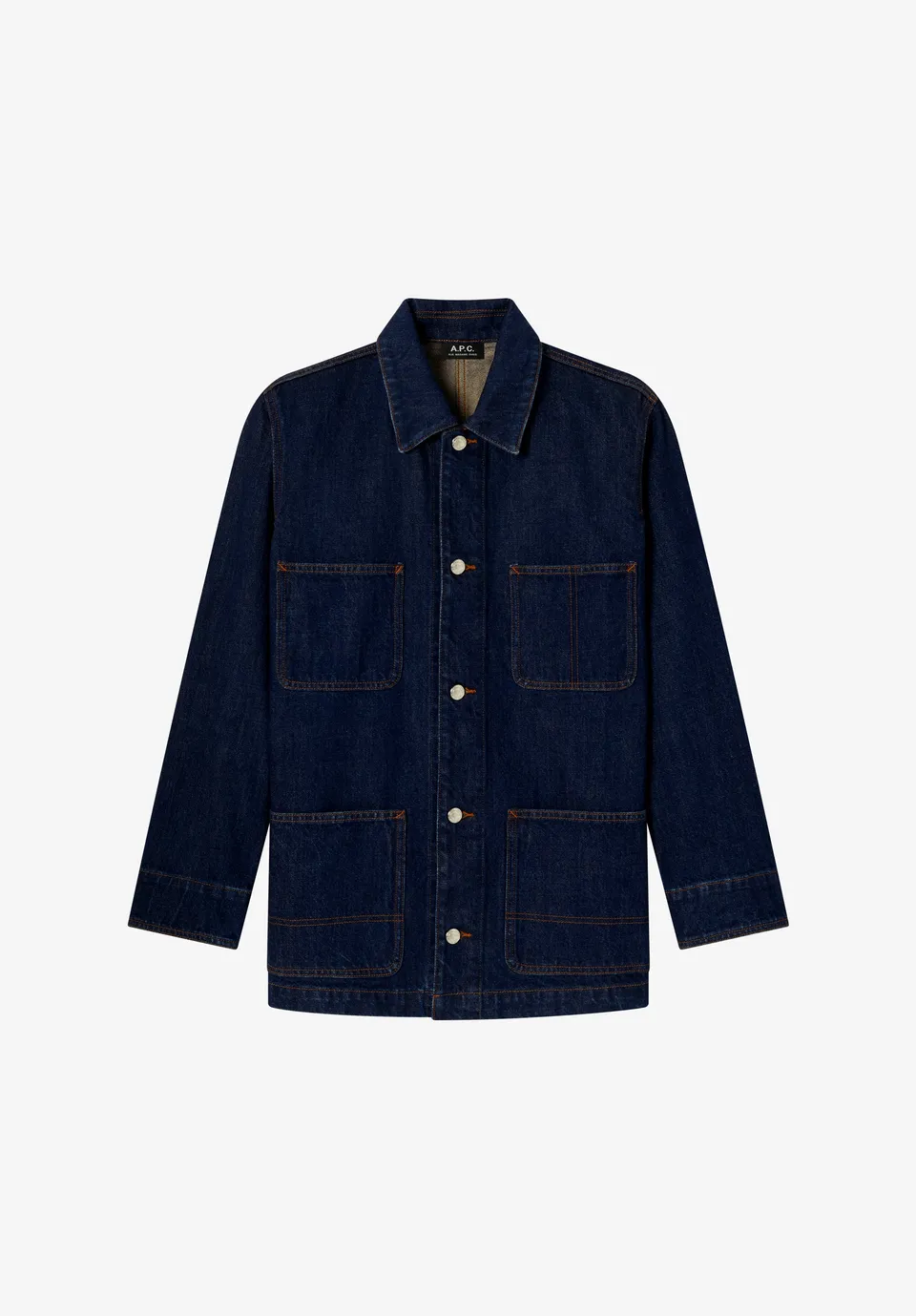 A.P.C. Workwear Jacke Japanischer Denim M Verwaschen