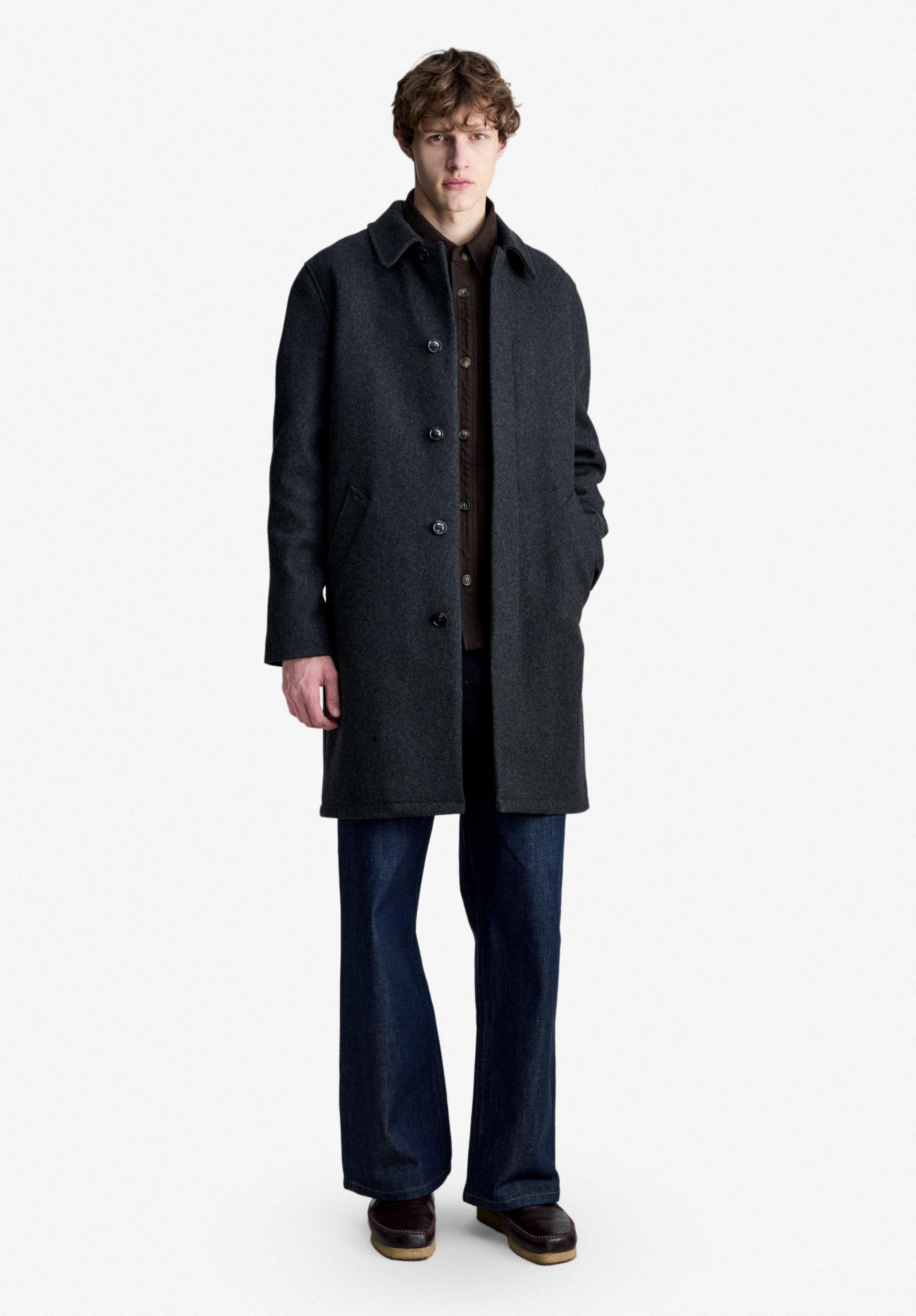 A.P.C. Mac Auster Mantel Wolle Größe M Italien