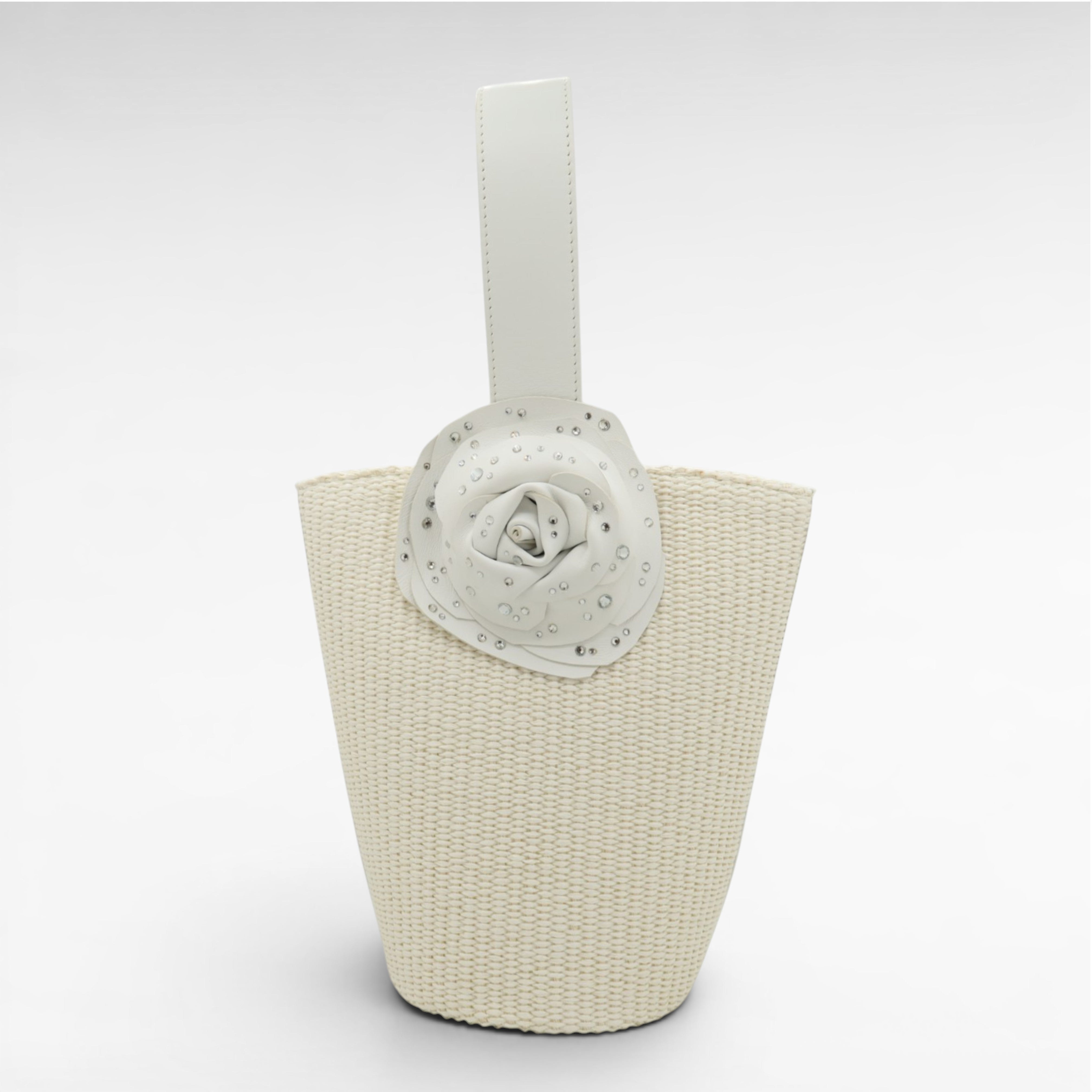 Gedebe Paloma Beuteltasche Raffia Leder 15x24cm
