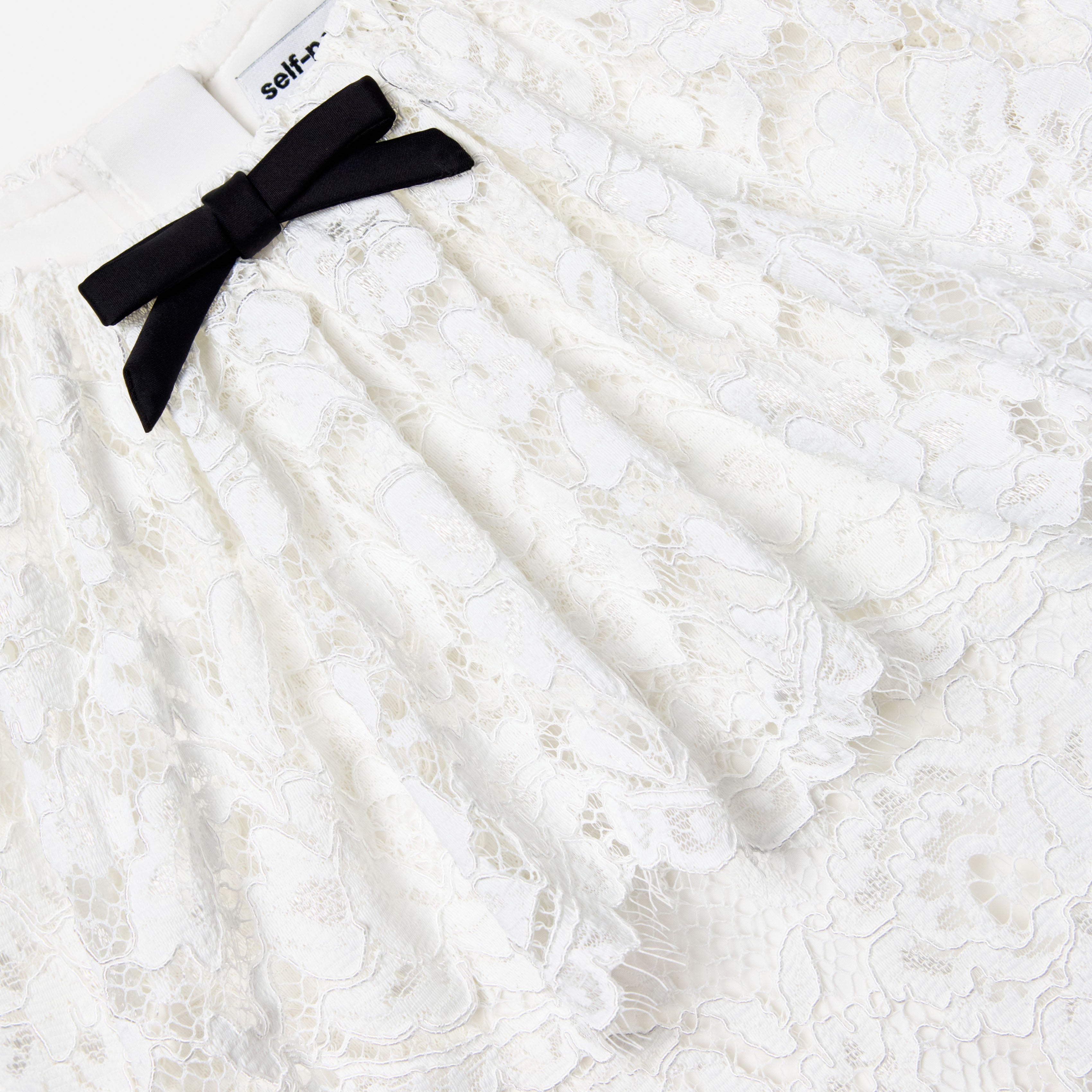 Self Portrait White Floral Lace Cape Kinderkleid Weiß Spitze