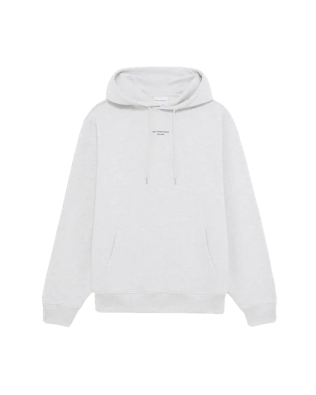 Drôle De Monsieur Slogan Classique Hoodie Grau Baumwolle