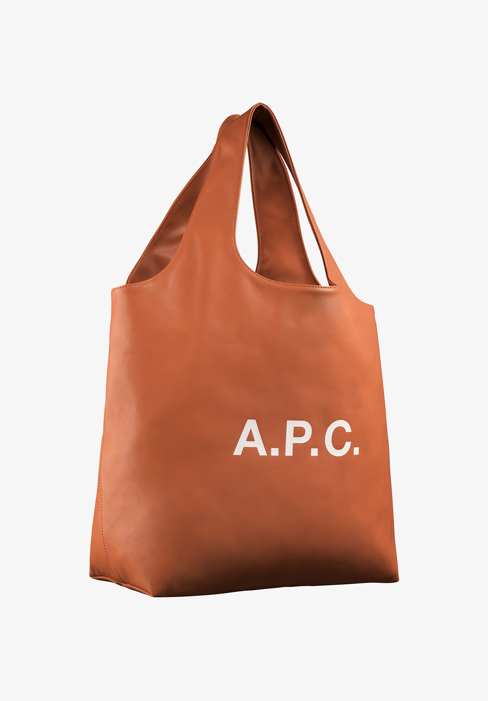 A.P.C. Ninon Stoffbeutel Lederoptik weiß recycelt