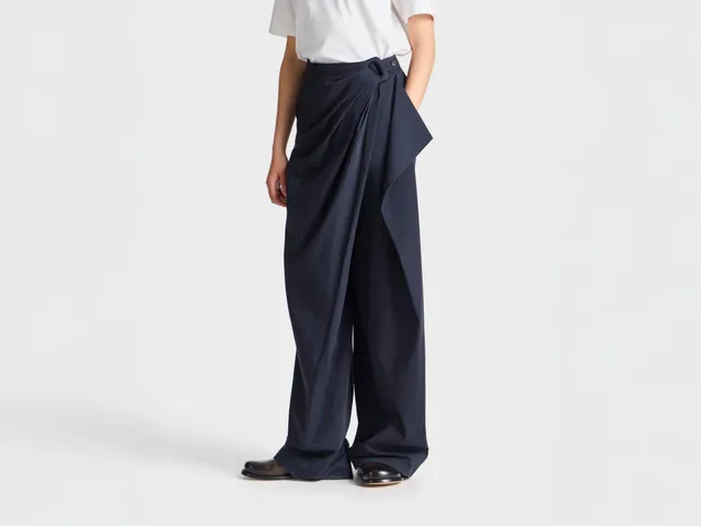 J.W. Anderson Twist Trousers Damen Hose Navy Baumwolle