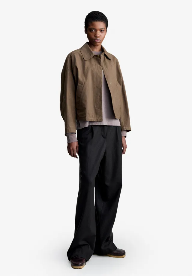 A.P.C. Regenjacke gewachste Baumwolle khaki